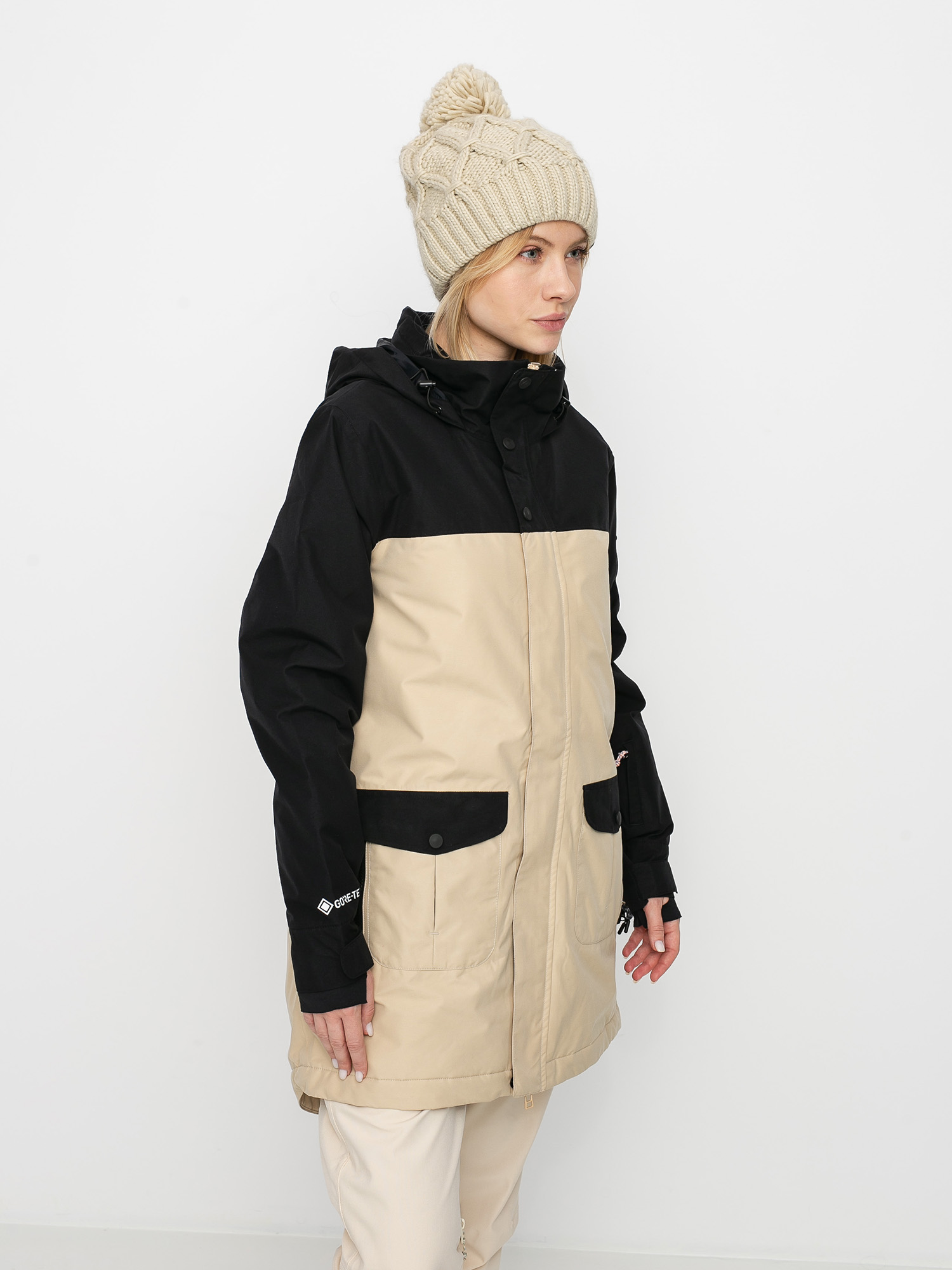 Damska Kurtka snowboardowa Burton Gore Tex Eyris (true black/irish cream)