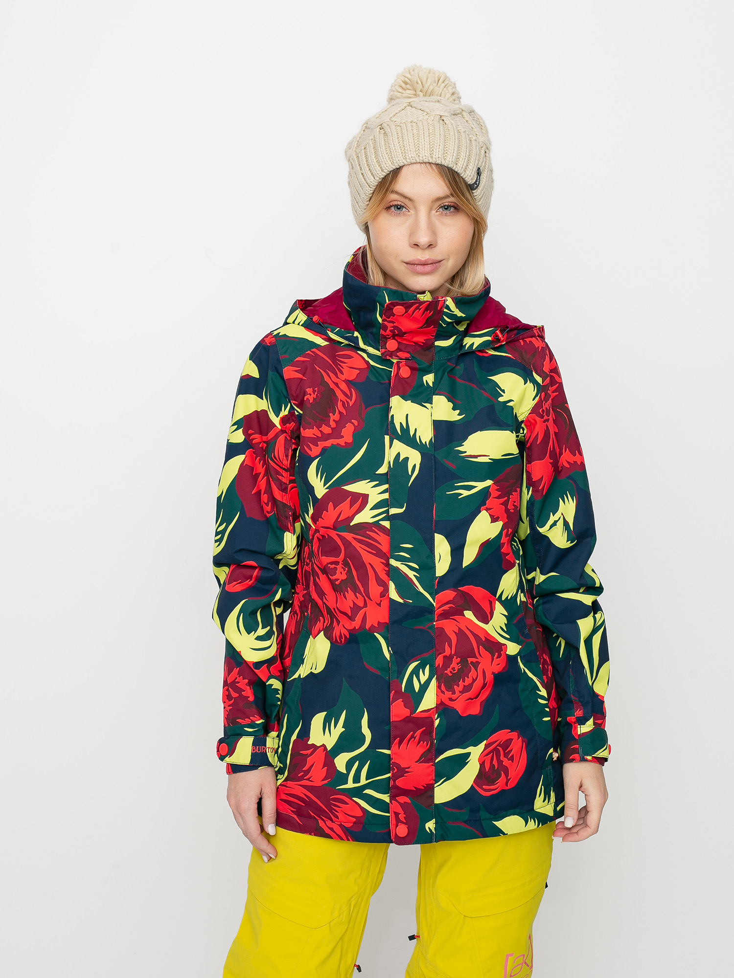 Damska Kurtka snowboardowa Burton Jet Set (hibiscus pink oversized floral)