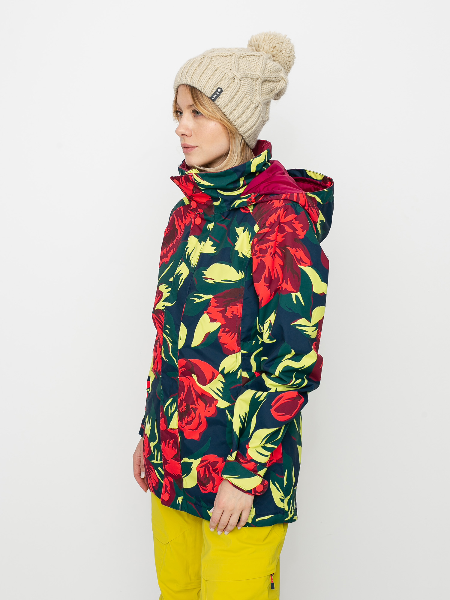 Damska Kurtka snowboardowa Burton Jet Set (hibiscus pink oversized floral)