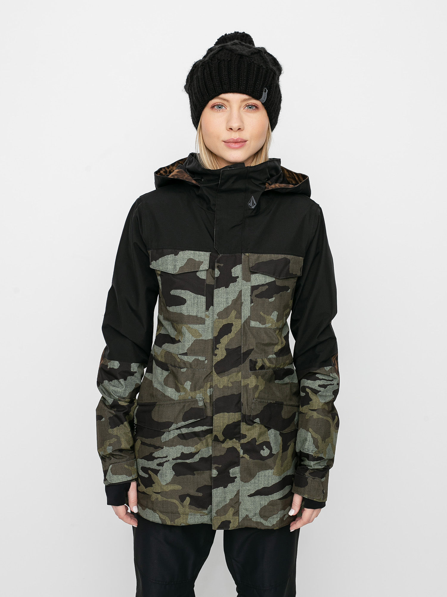 Damska Kurtka snowboardowa Volcom Leda Gore Tex (service green)