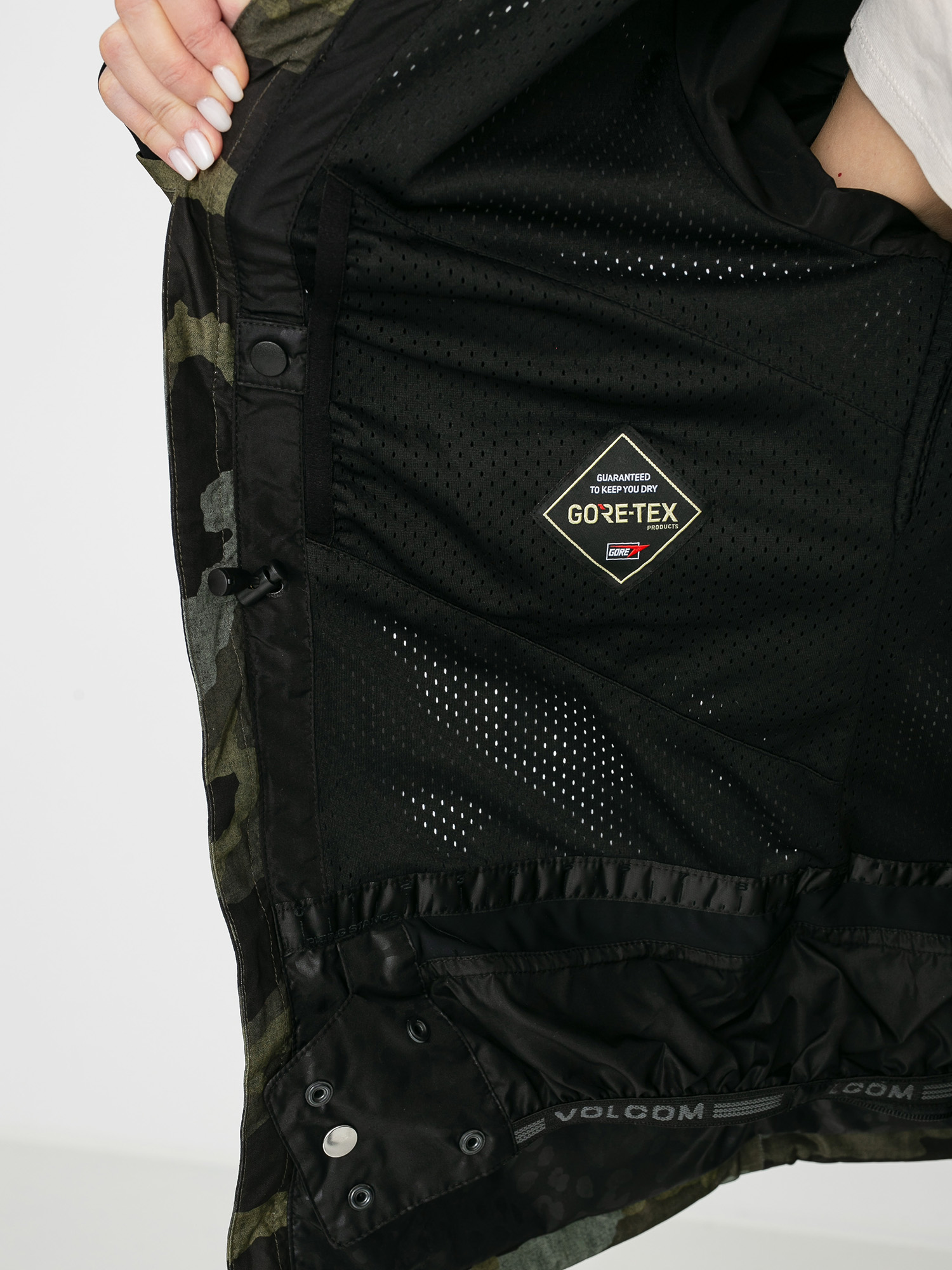 Damska Kurtka snowboardowa Volcom Leda Gore Tex (service green)