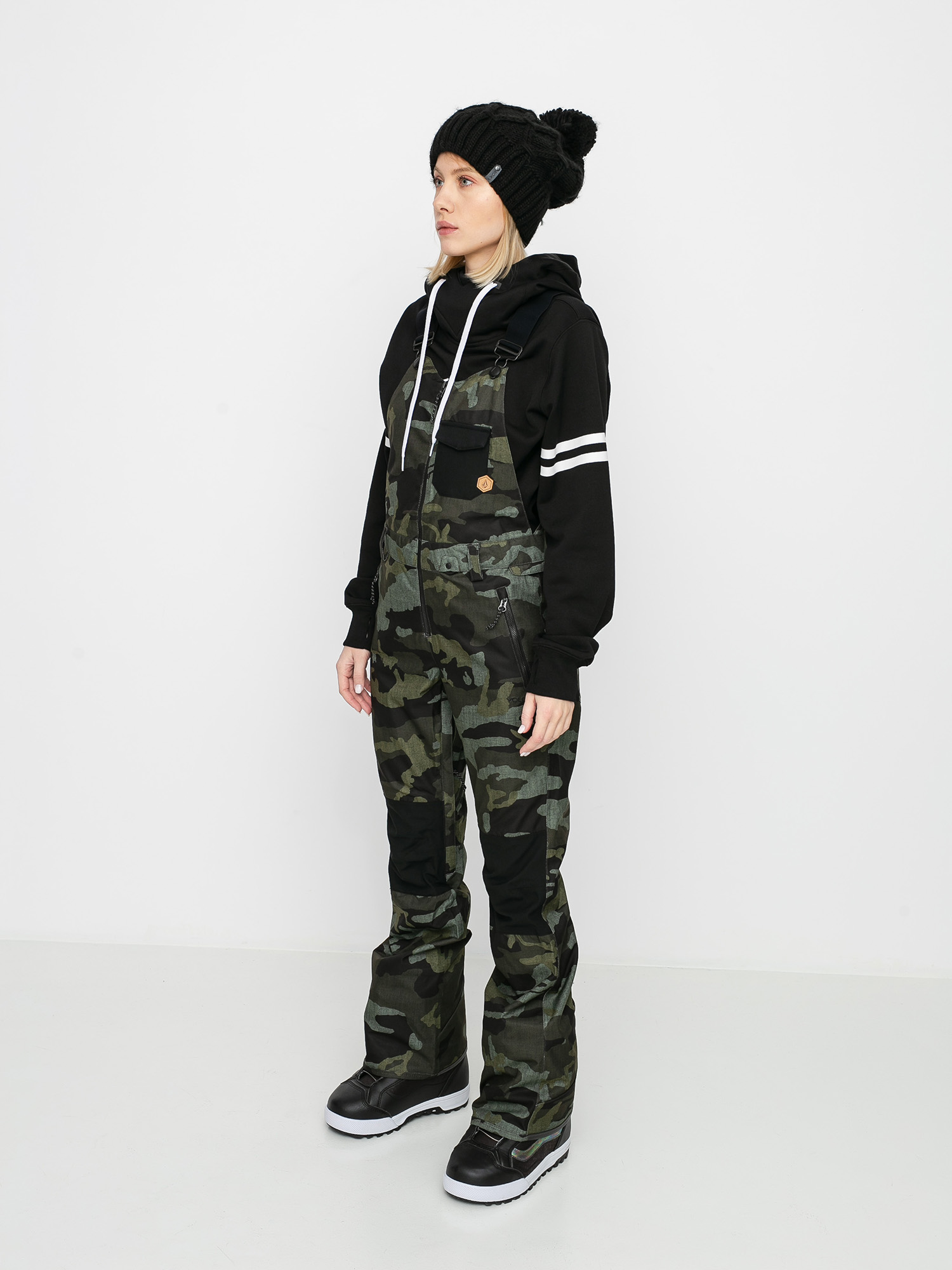 Damskie Spodnie snowboardowe Volcom Swift Bib Overall (service green)