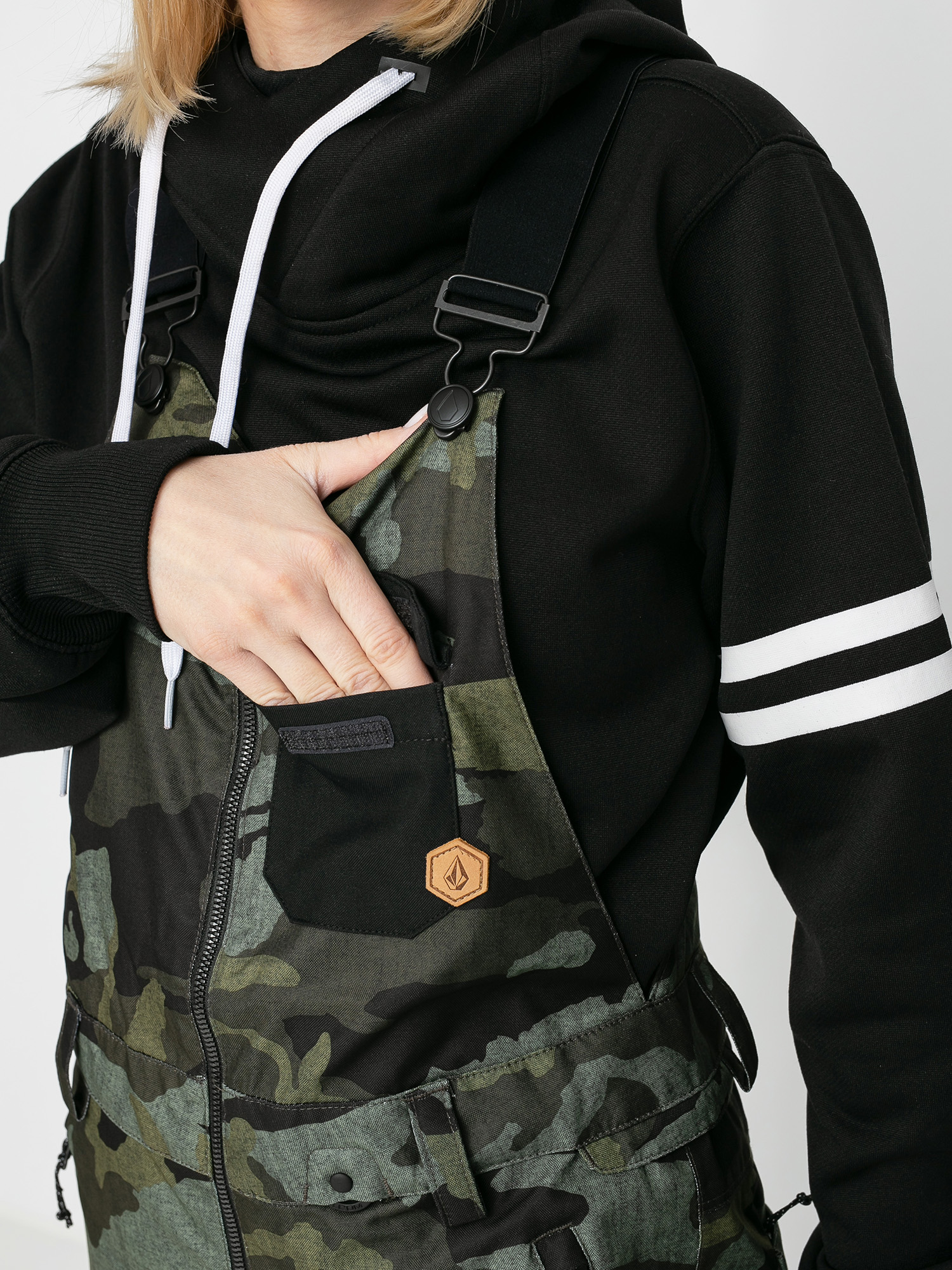 Damskie Spodnie snowboardowe Volcom Swift Bib Overall (service green)