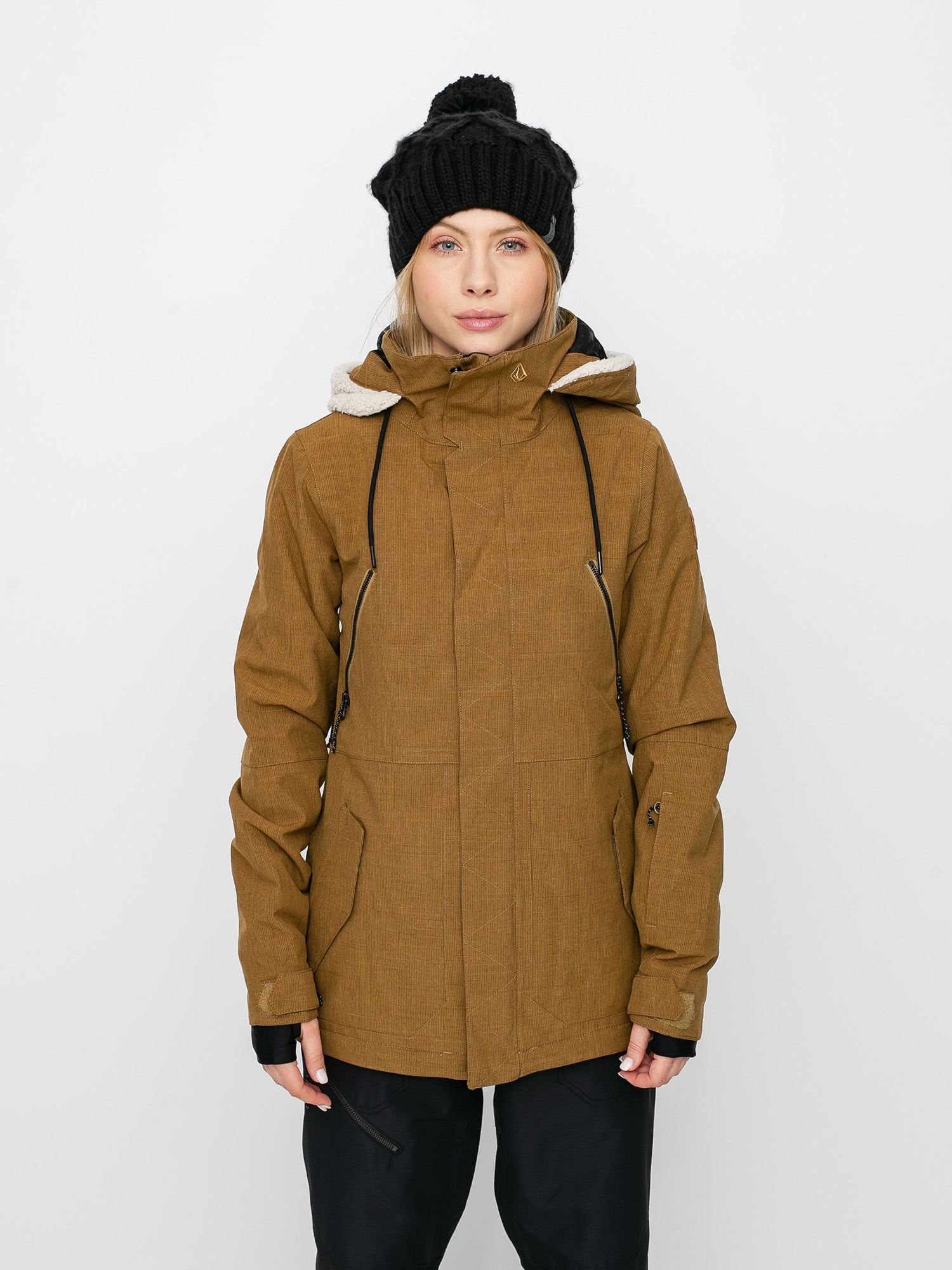 Damska Kurtka snowboardowa Volcom Shrine Ins (burnt khaki)