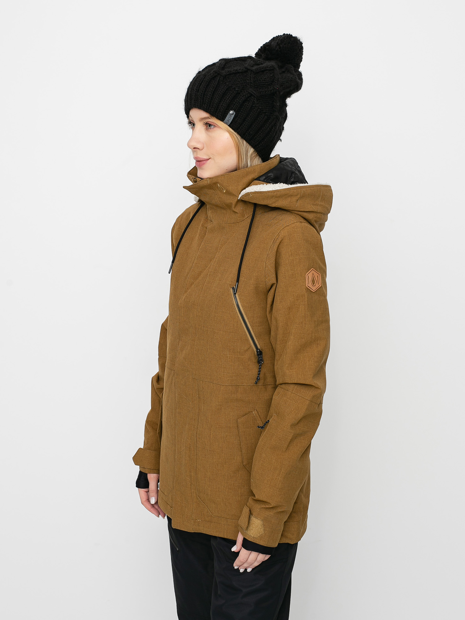 Damska Kurtka snowboardowa Volcom Shrine Ins (burnt khaki)