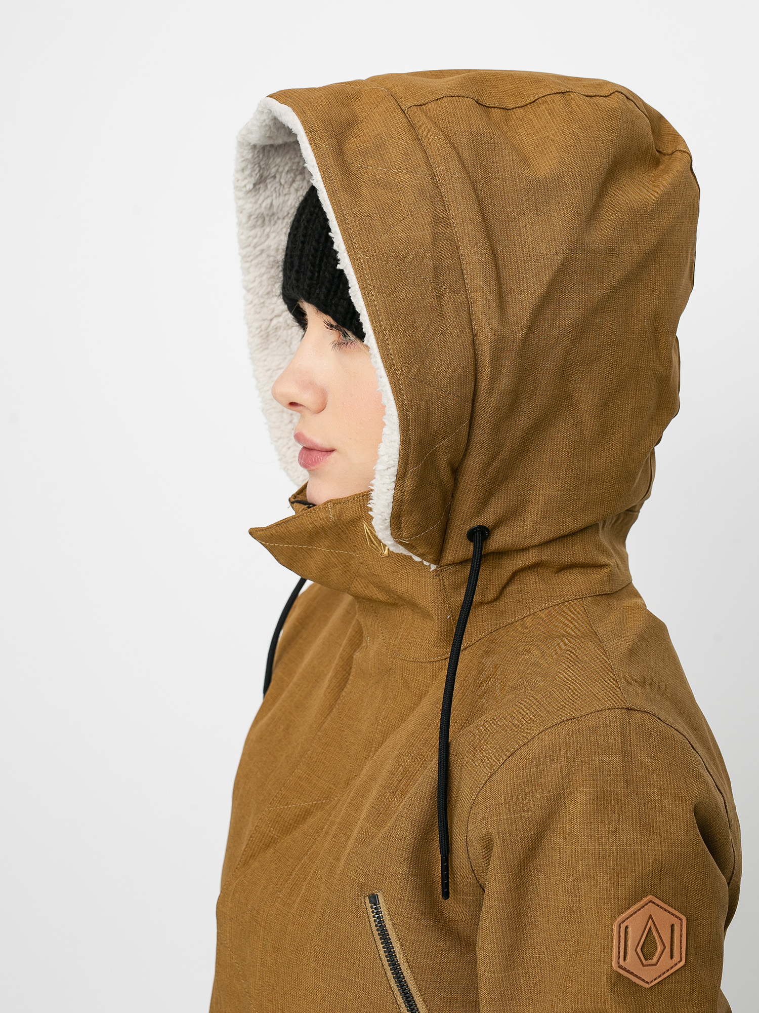 Damska Kurtka snowboardowa Volcom Shrine Ins (burnt khaki)