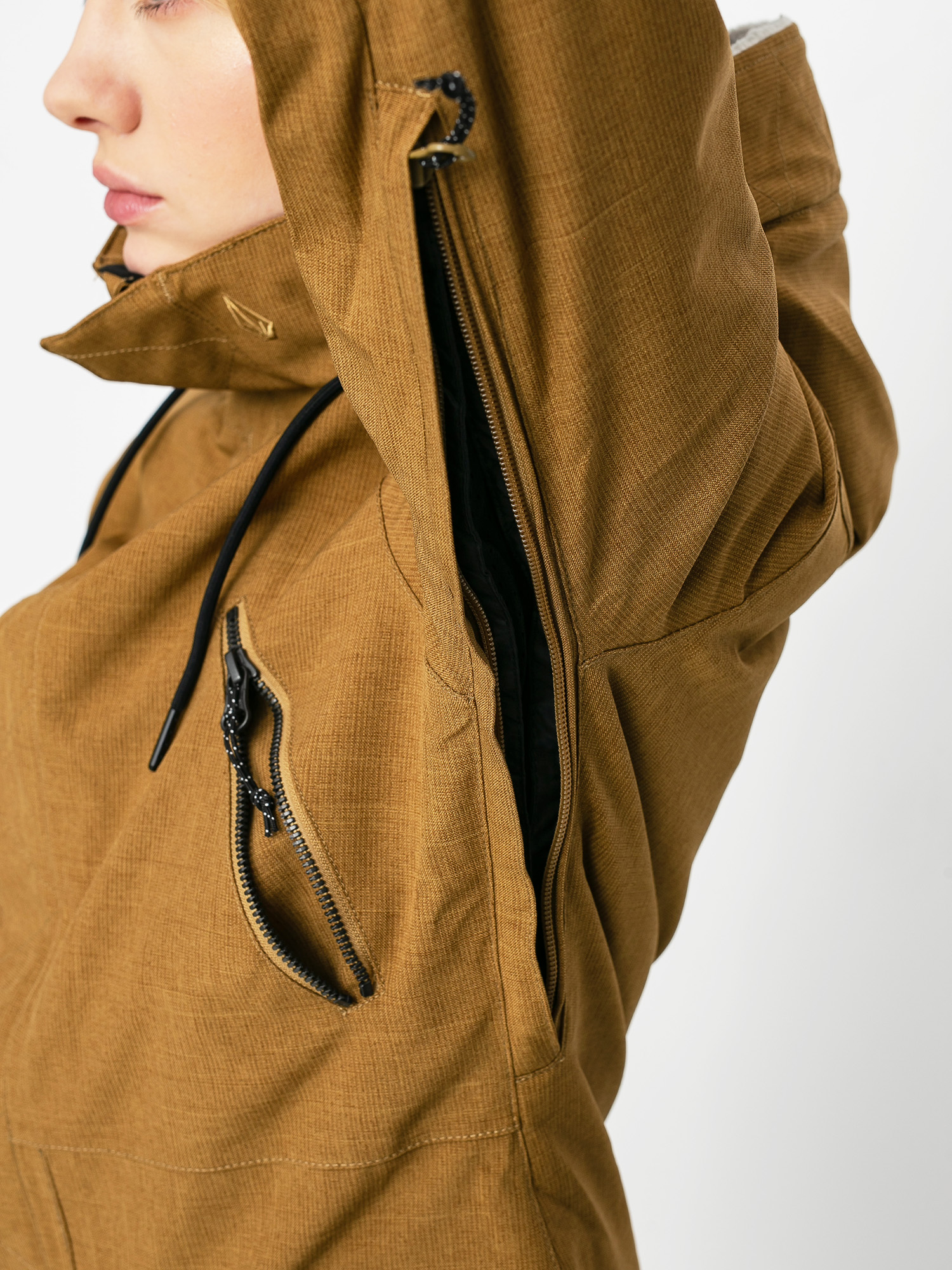 Damska Kurtka snowboardowa Volcom Shrine Ins (burnt khaki)