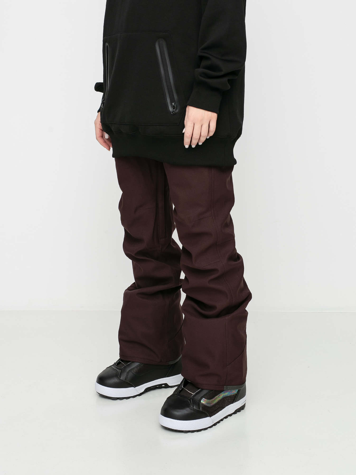 Damskie Spodnie snowboardowe Volcom Grail 3D Stretch (black red)