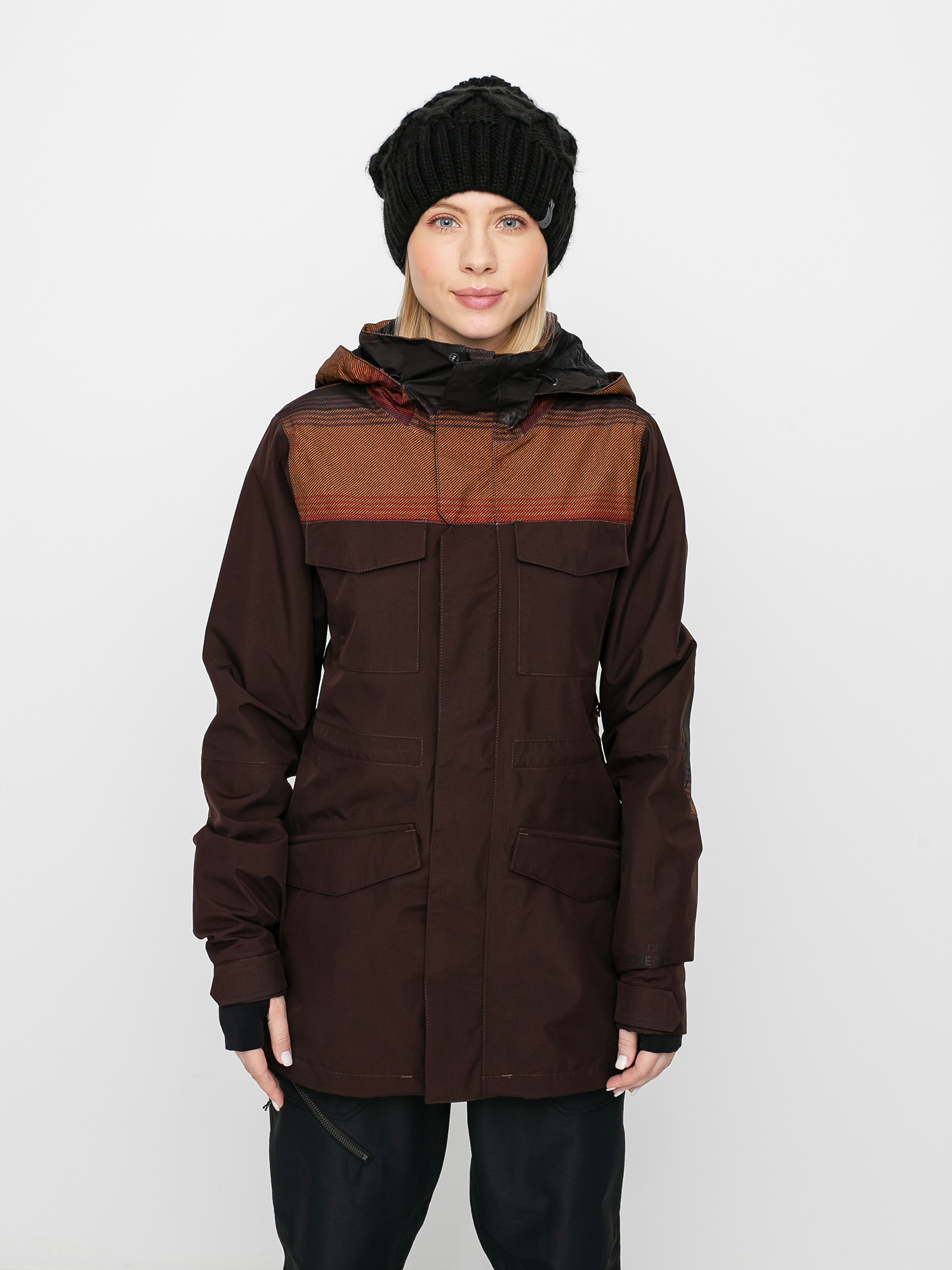 Damska Kurtka snowboardowa Volcom Leda Gore Tex (black red)