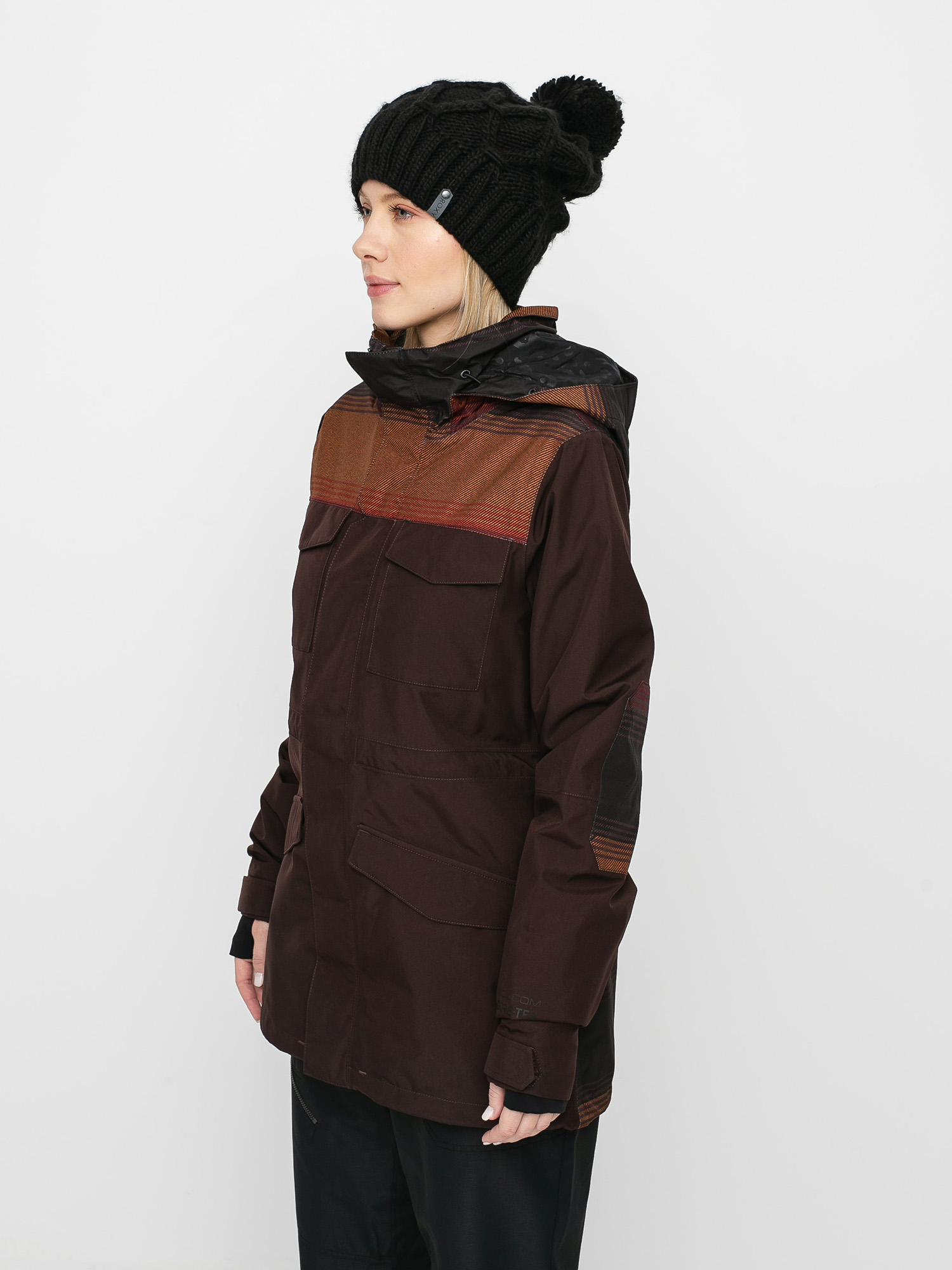 Damska Kurtka snowboardowa Volcom Leda Gore Tex (black red)