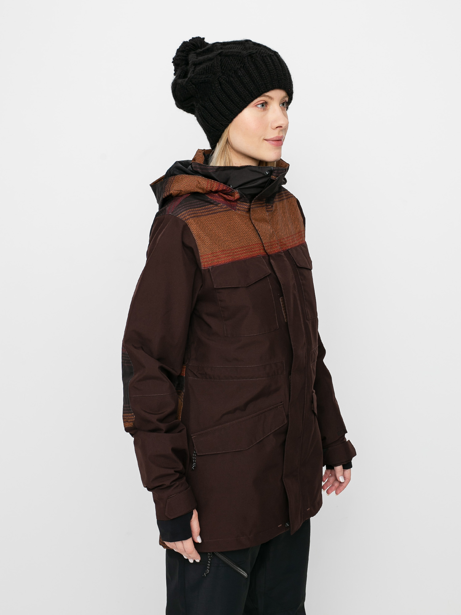 Damska Kurtka snowboardowa Volcom Leda Gore Tex (black red)