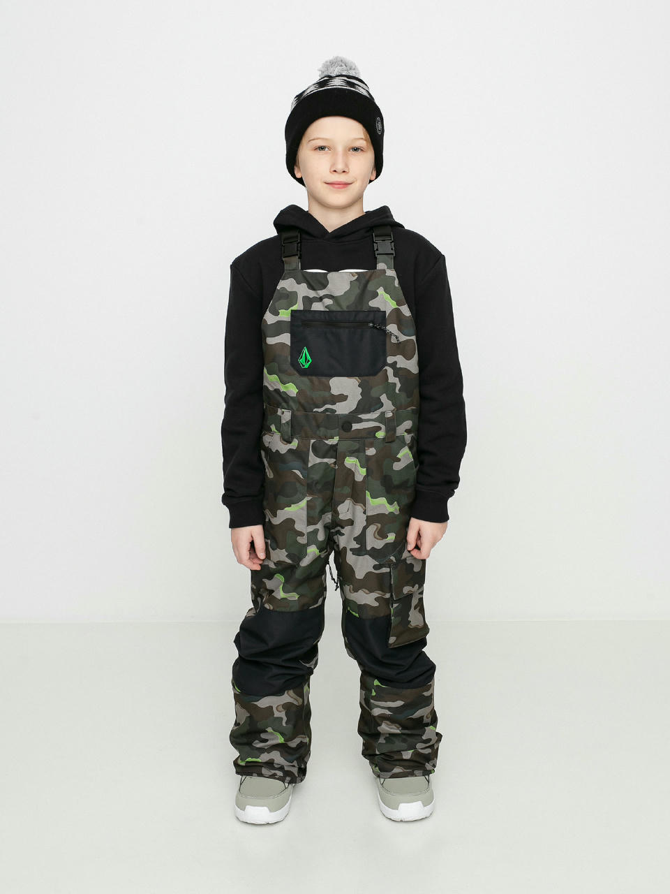 Spodnie snowboardowe Volcom Barkley Bib Overall (army)