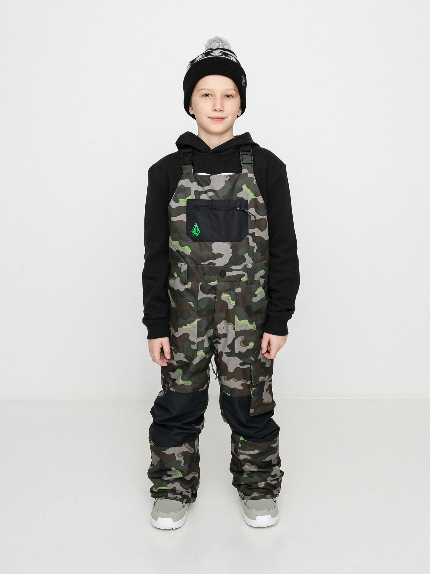 Spodnie snowboardowe Volcom Barkley Bib Overall (army)