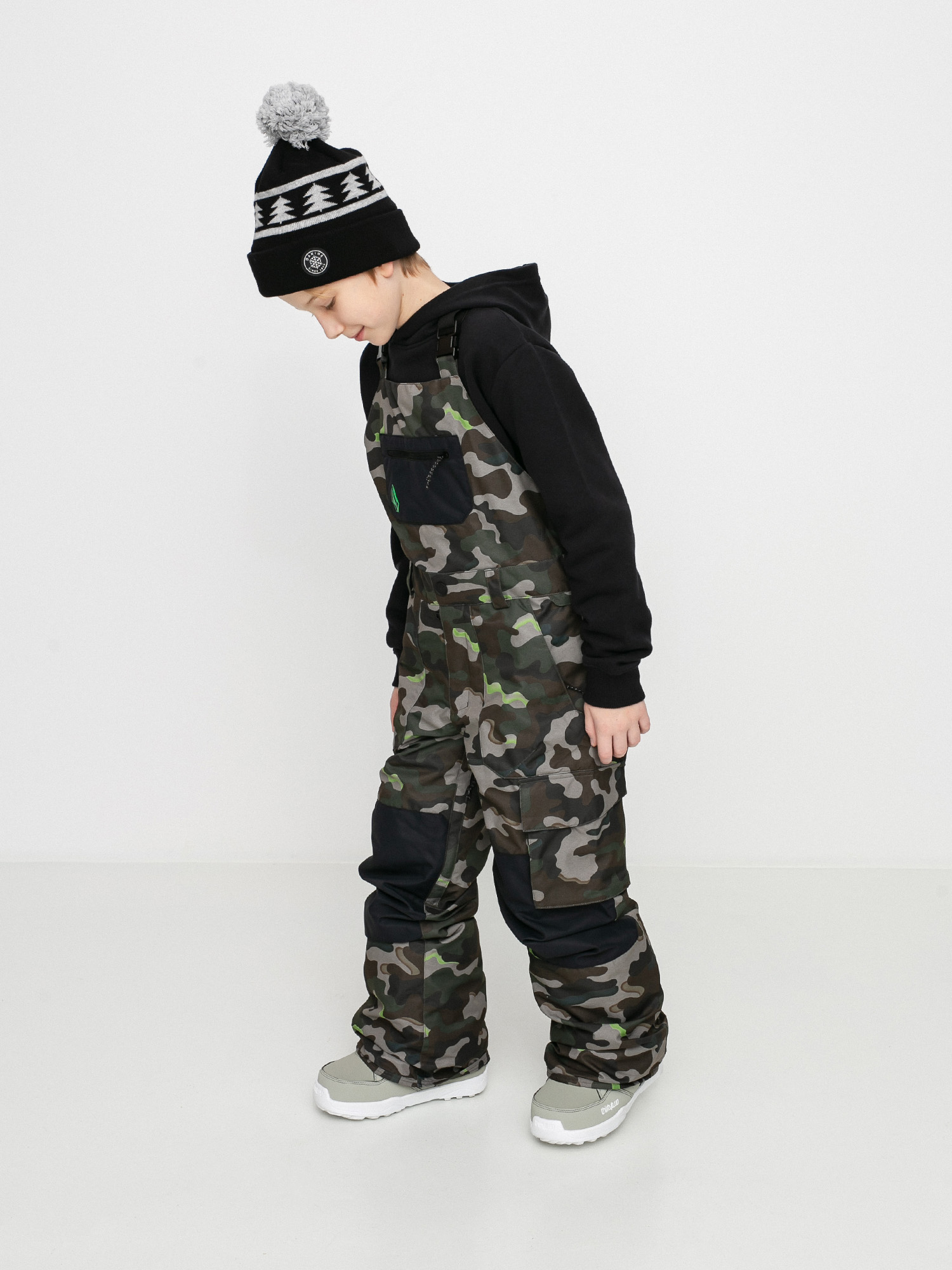 Spodnie snowboardowe Volcom Barkley Bib Overall (army)