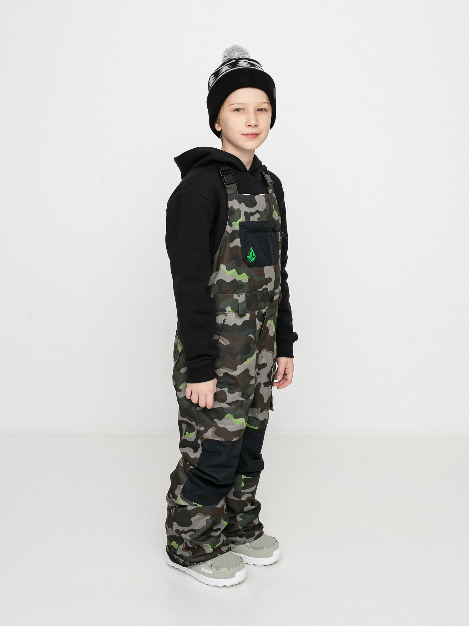 Spodnie snowboardowe Volcom Barkley Bib Overall (army)