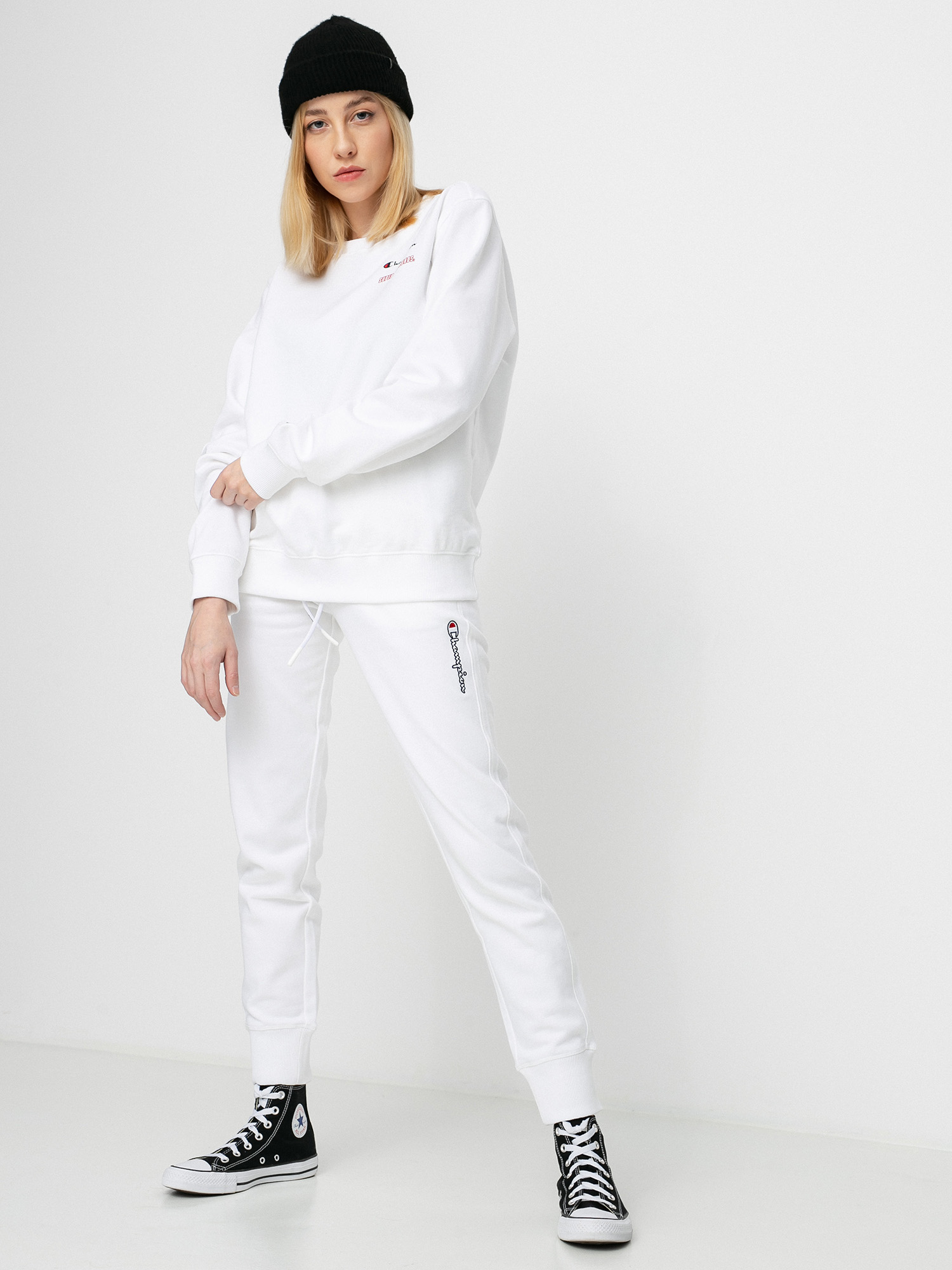 Spodnie Champion Rib Cuff 113191 Wmn (wht)