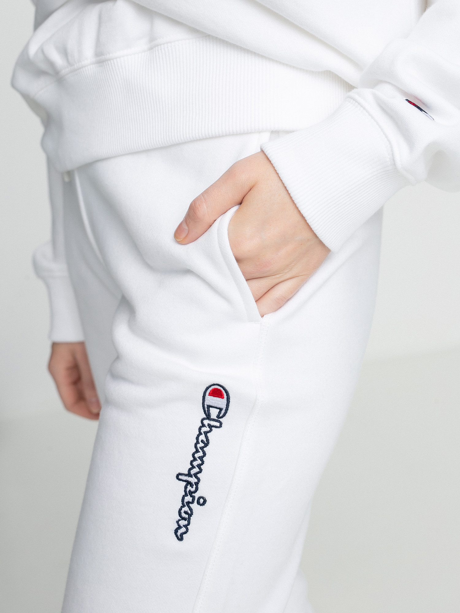 Spodnie Champion Rib Cuff 113191 Wmn (wht)