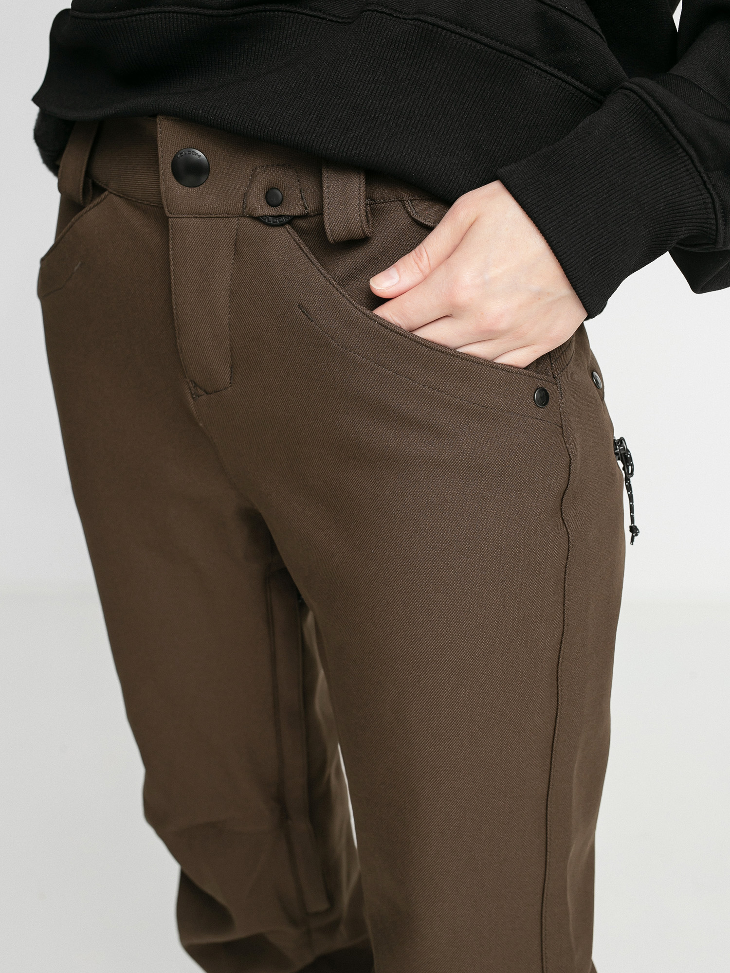 Damskie Spodnie snowboardowe Volcom Species Stretch (black military)