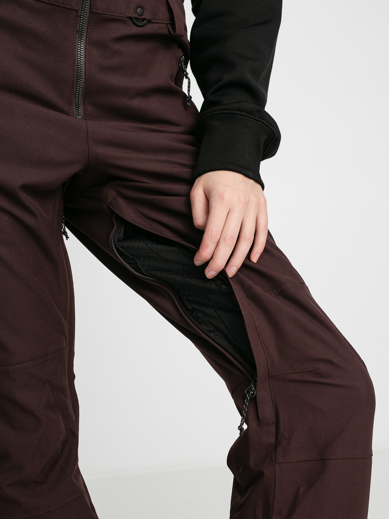 Damskie Spodnie snowboardowe Volcom Swift Bib Overall (black red)