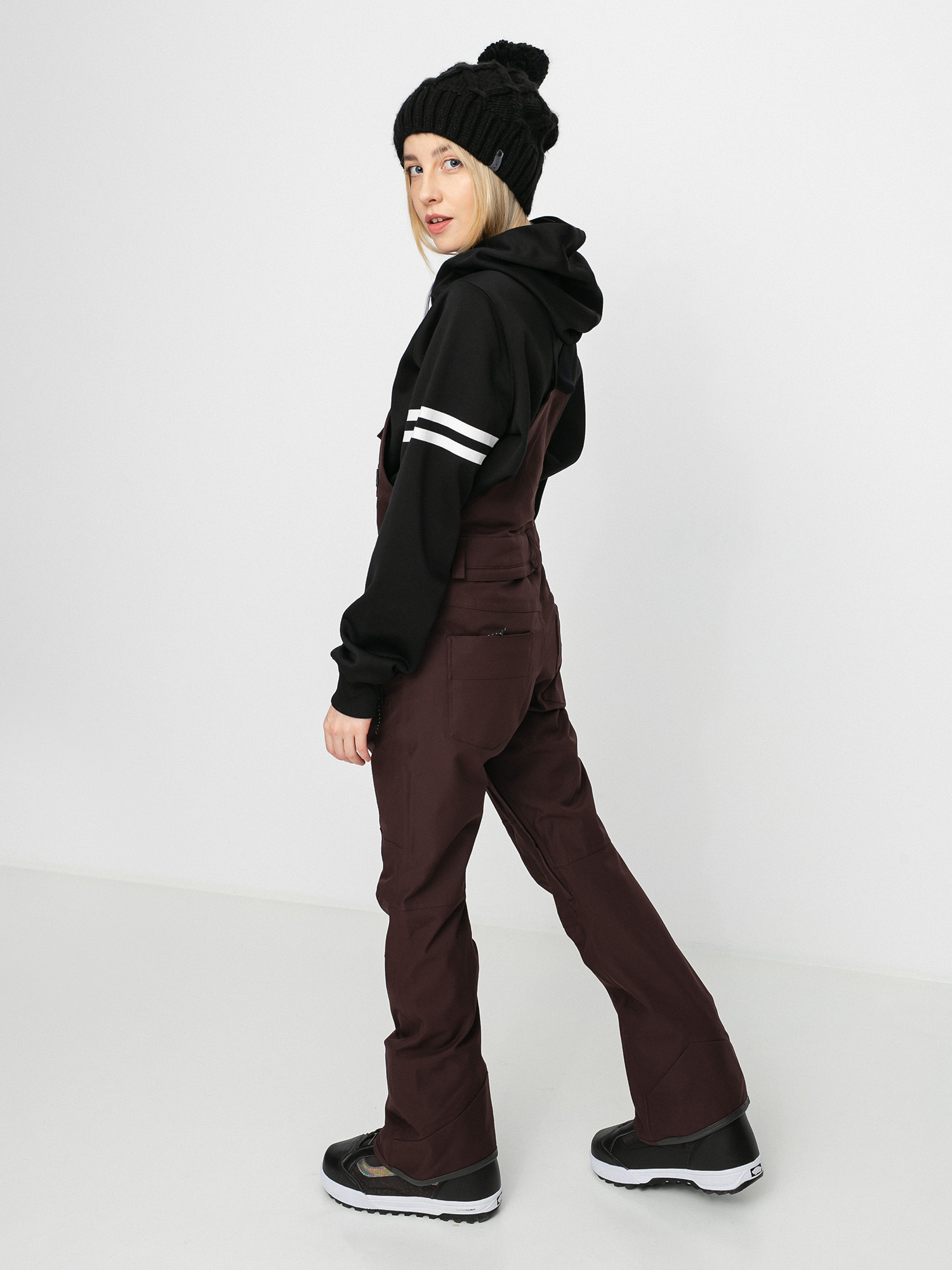 Damskie Spodnie snowboardowe Volcom Swift Bib Overall (black red)
