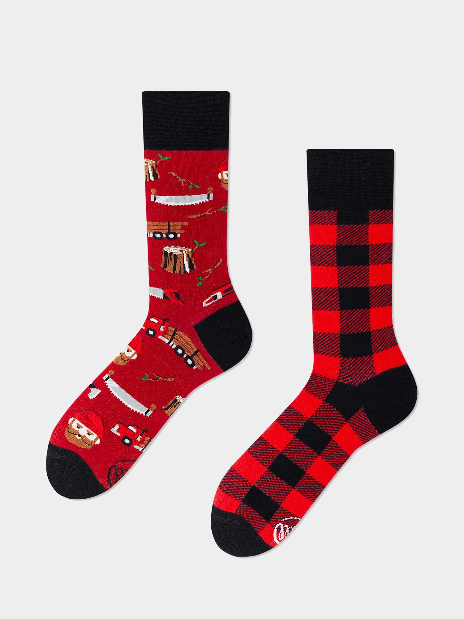 Skarpetki Many Mornings Lumberjack Life (red/black)