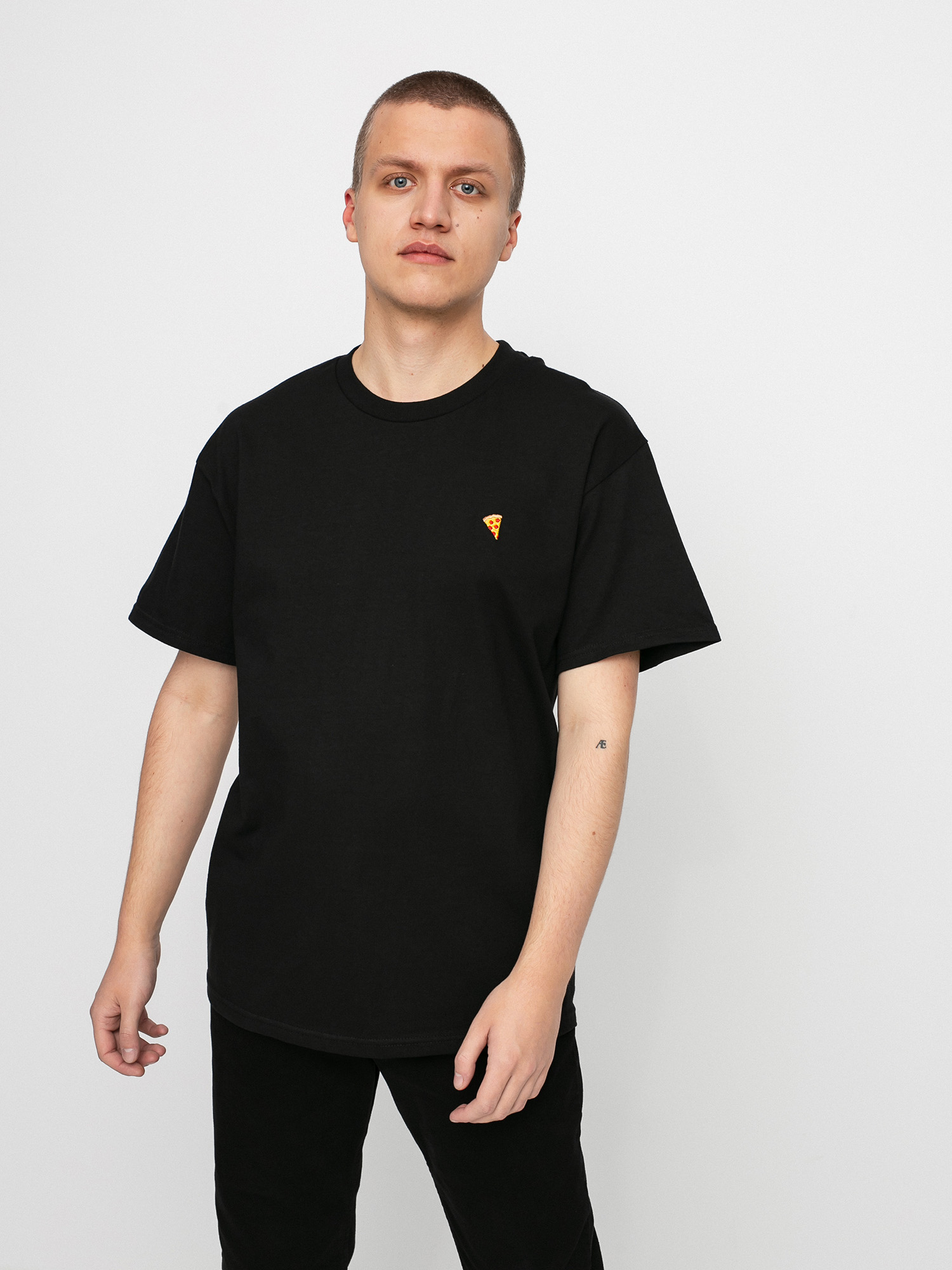 T-shirt Pizza Skateboards Emoji (black)