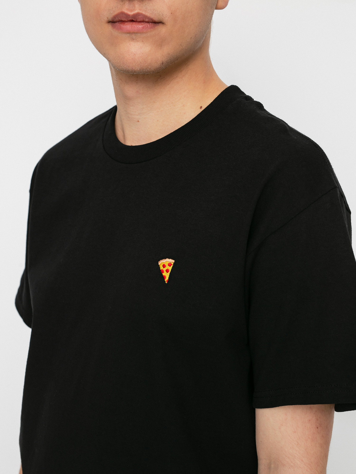 T-shirt Pizza Skateboards Emoji (black)