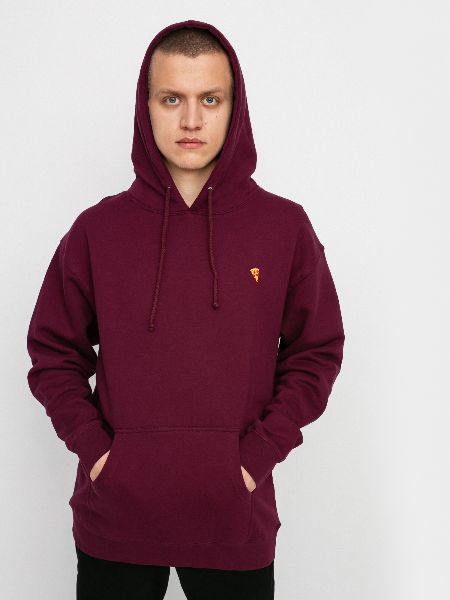 Bluza z kapturem Pizza Skateboards Emoji HD (burgundy)