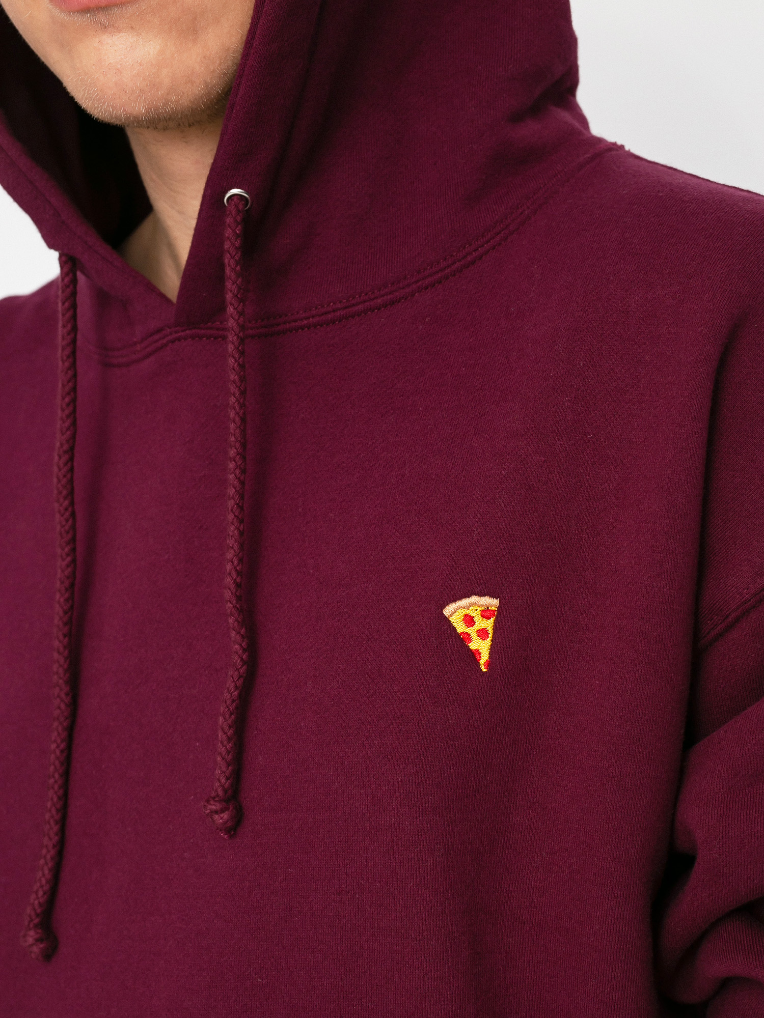 Bluza z kapturem Pizza Skateboards Emoji HD (burgundy)