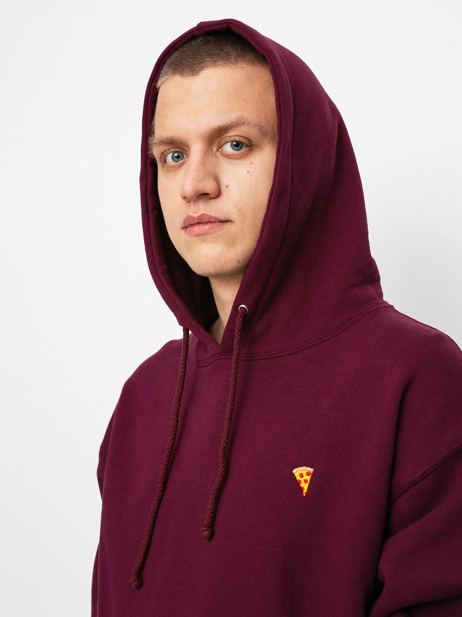 Bluza z kapturem Pizza Skateboards Emoji HD (burgundy)