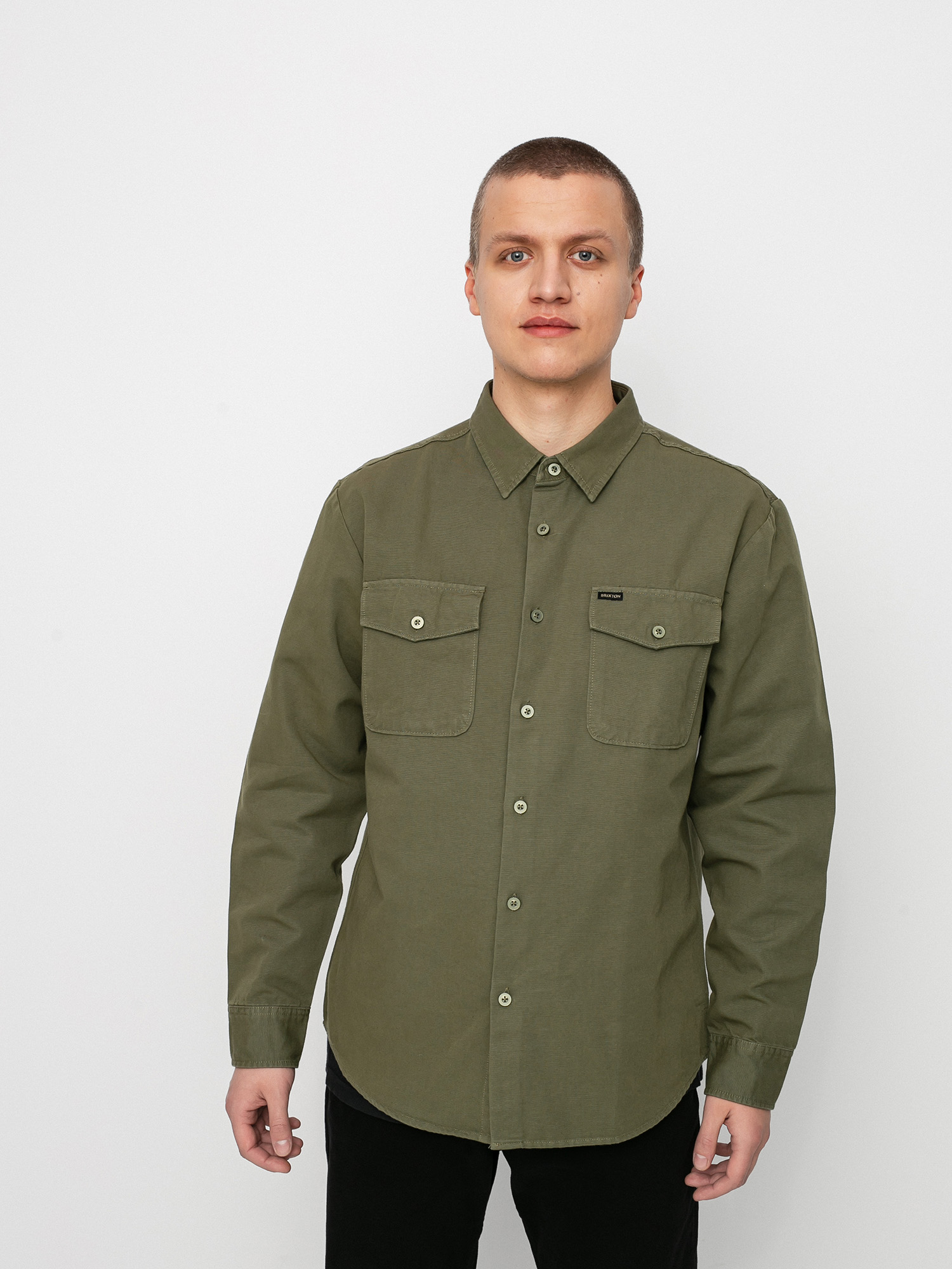 Koszula Brixton Davis Reserve Ls (military olive)