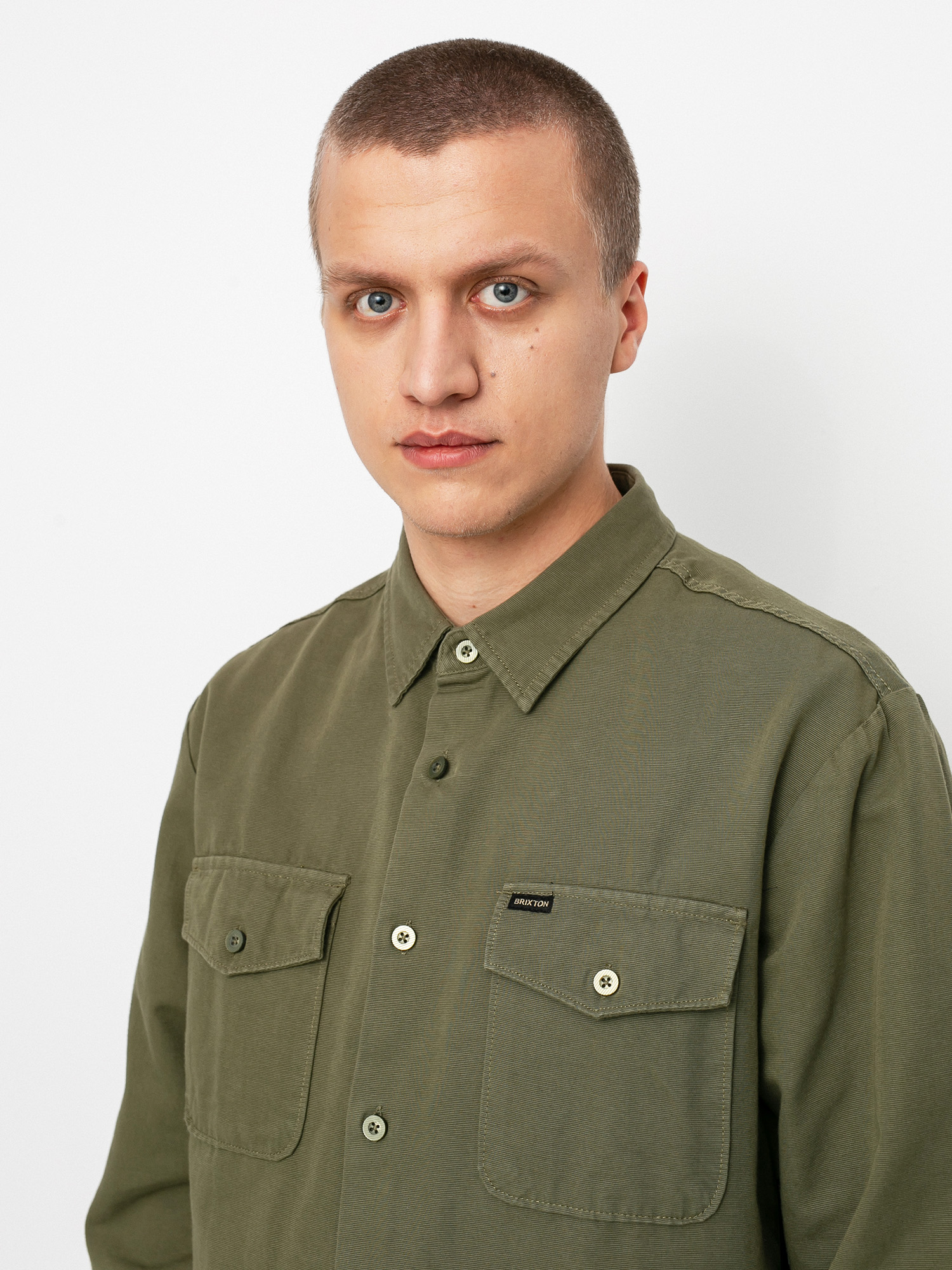 Koszula Brixton Davis Reserve Ls (military olive)
