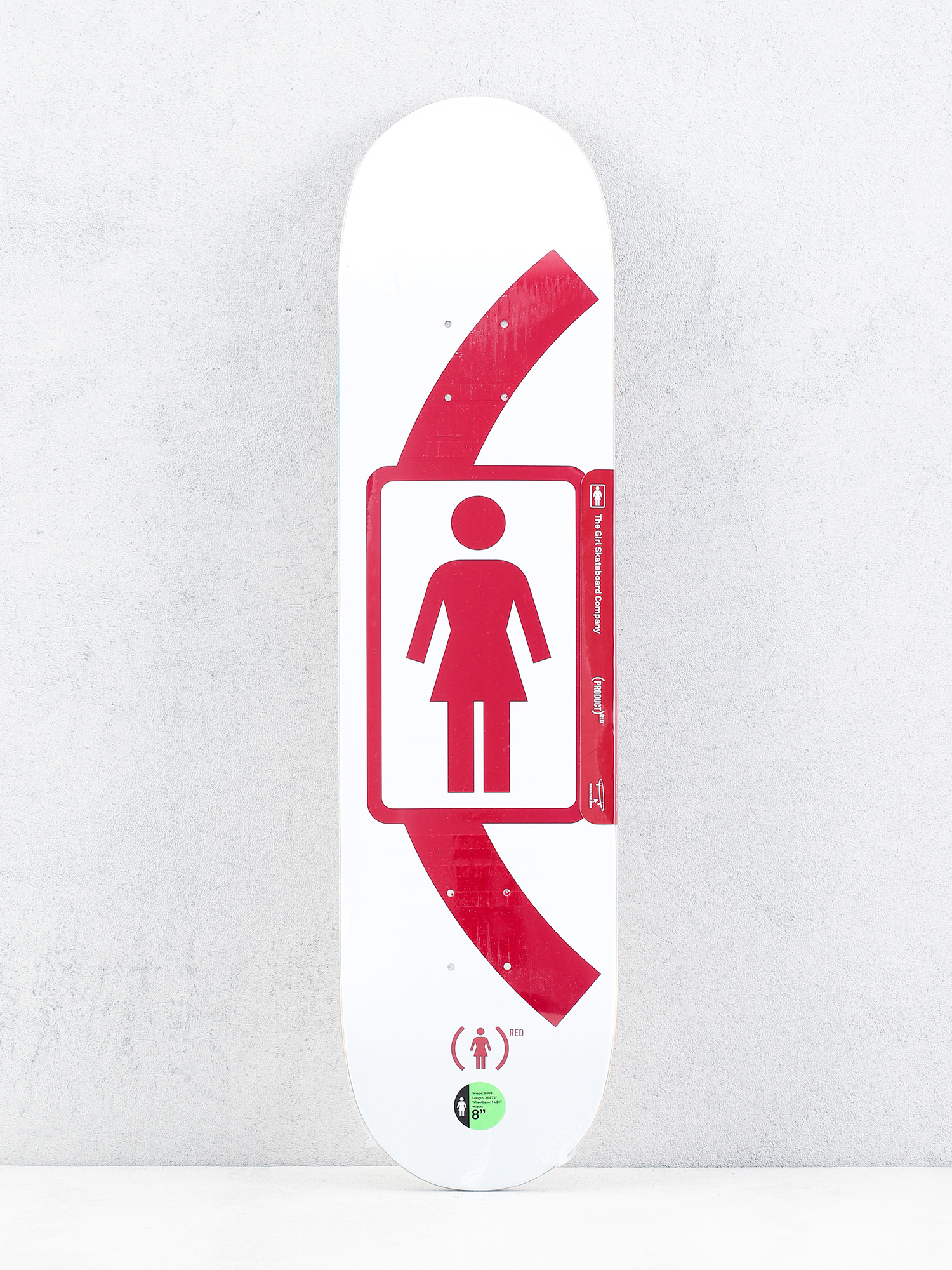 Deck Girl Skateboard Malto Og (white/red)