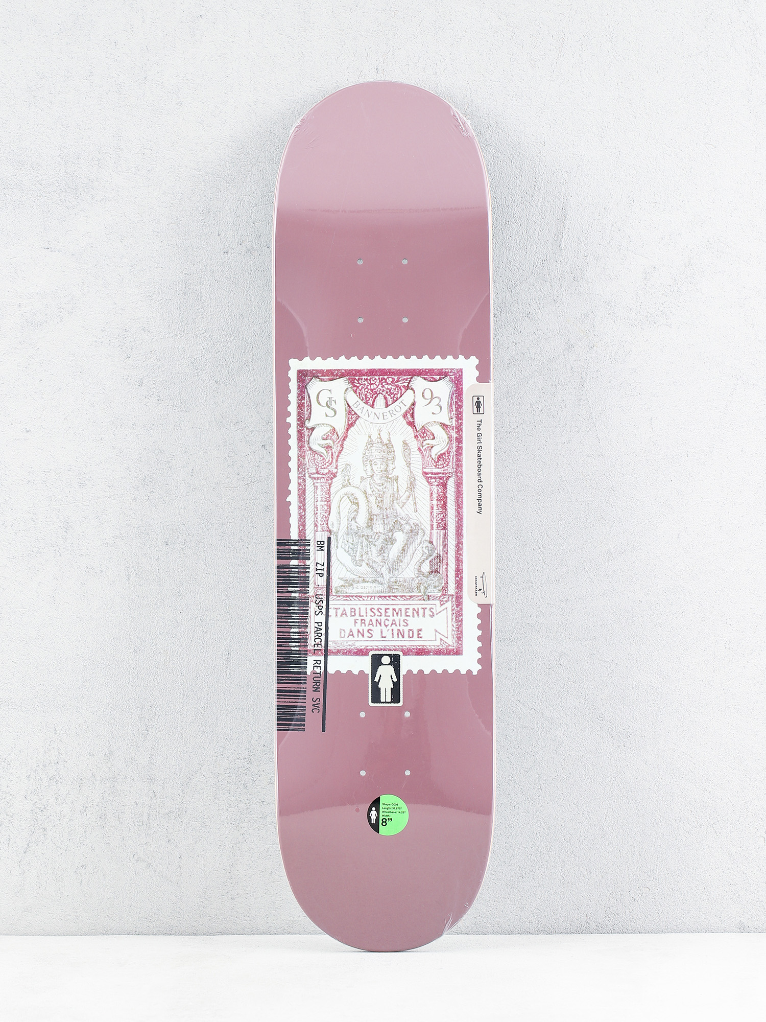 Deck Girl Skateboard Bannerot Postal (purple)