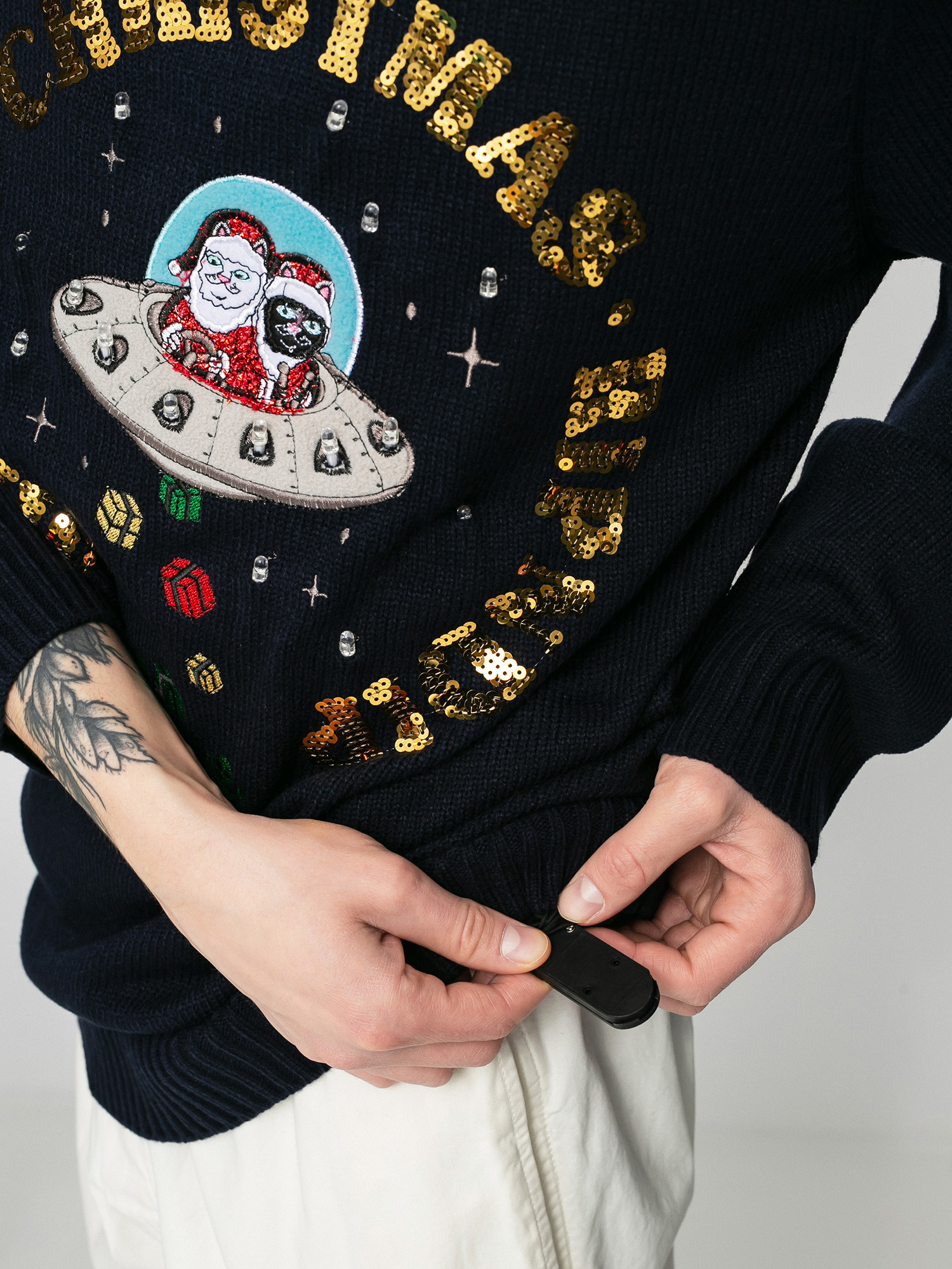 Sweter RipNDip Merry Litmas (black)