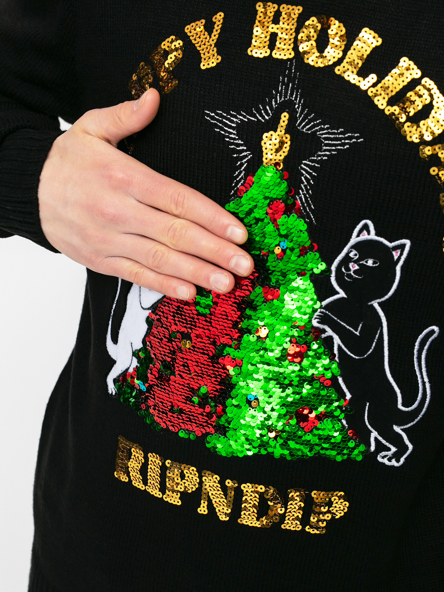 Sweter RipNDip Litmas Tree (black)