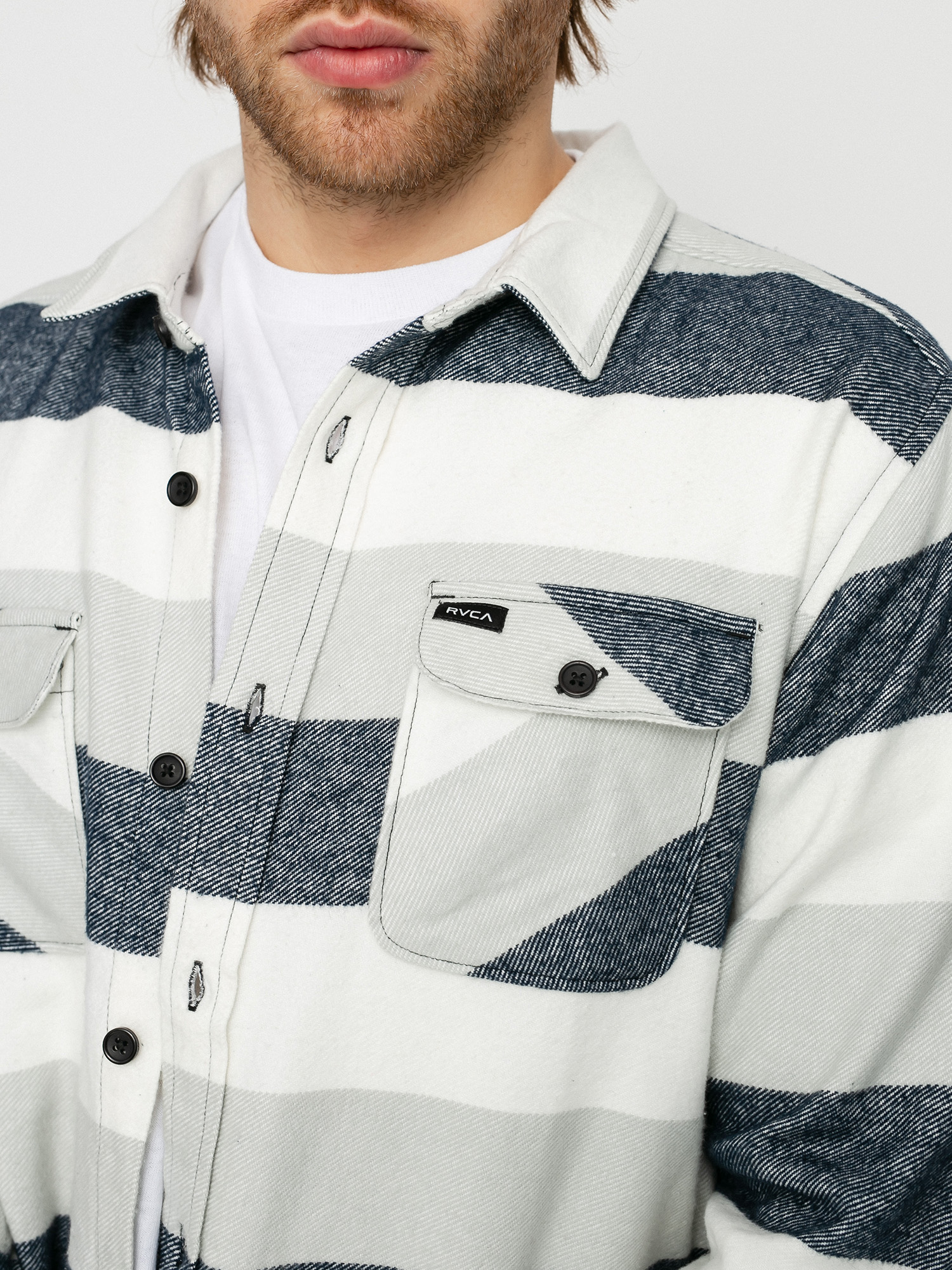 Koszula RVCA Shallows Stripe Flan Ls (mirage)