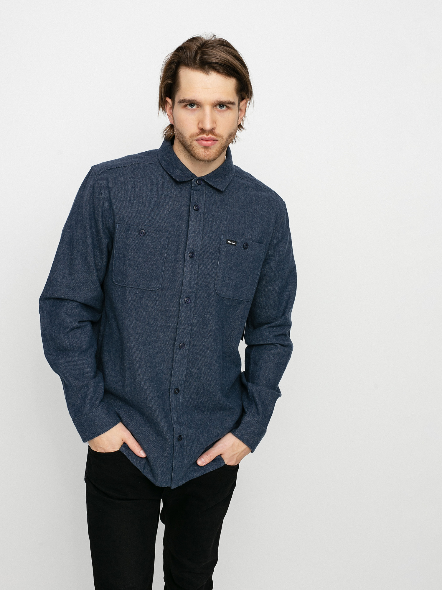 Koszula RVCA Harvest Flannel Ls (moody blue)