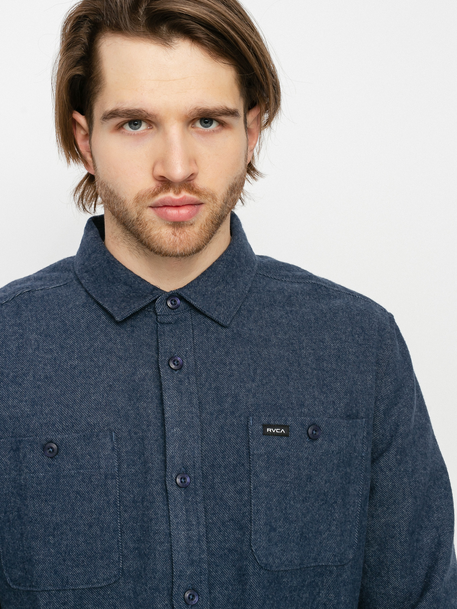 Koszula RVCA Harvest Flannel Ls (moody blue)