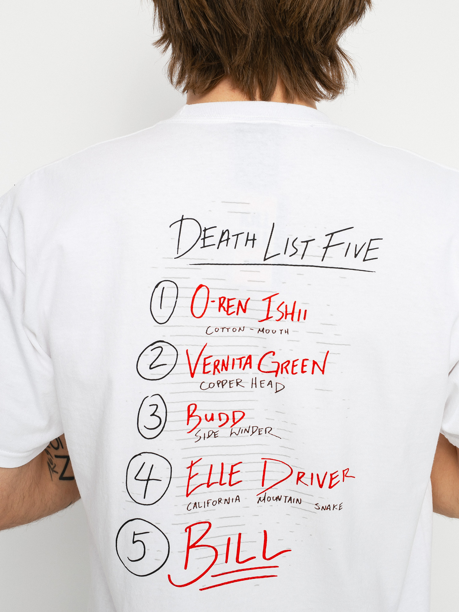 T-shirt HUF X Kill Bill Death List (white)