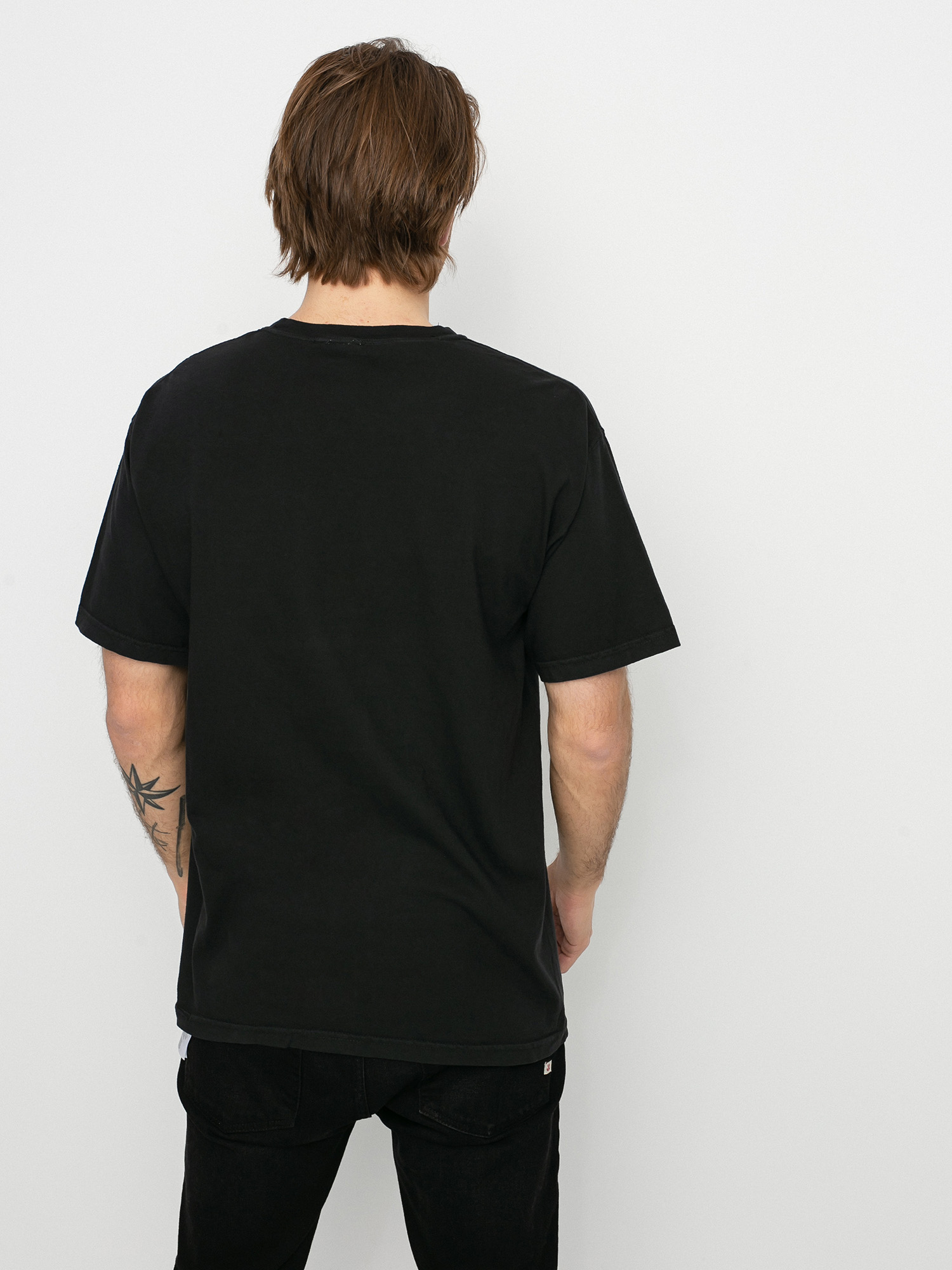 T-shirt Brixton Amsterdam Brxtn Broadcast (black garment dye)