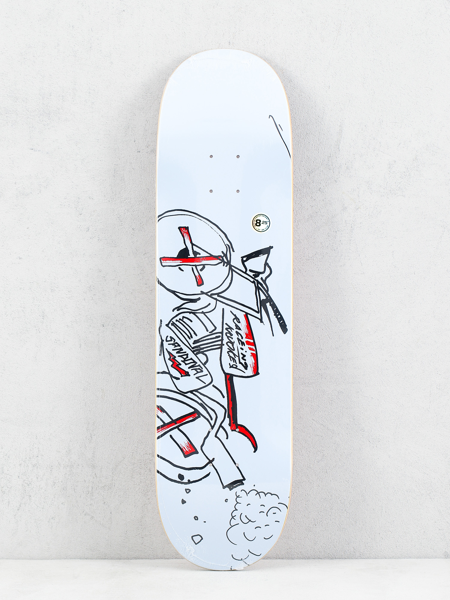 Deck Krooked Sandoval Racer (white/black/red)