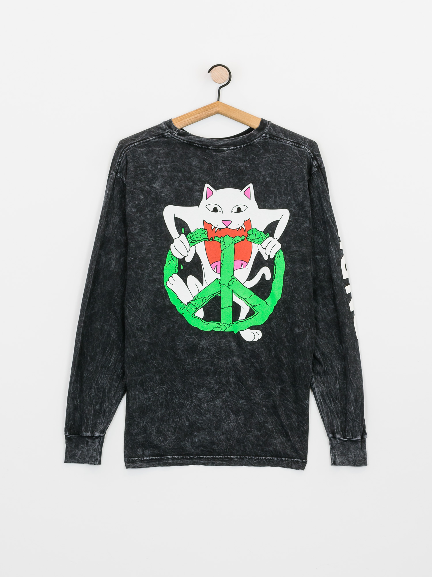 Longsleeve RipNDip Peace No Love (black mineral wash)