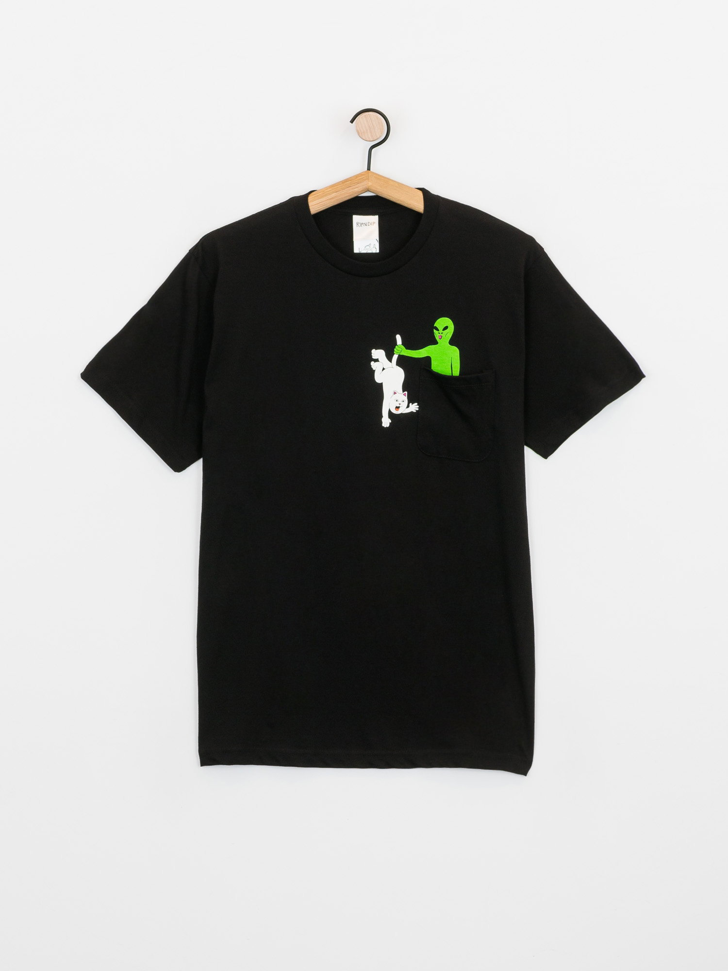 T-shirt RipNDip Hung Up Pocket (black)