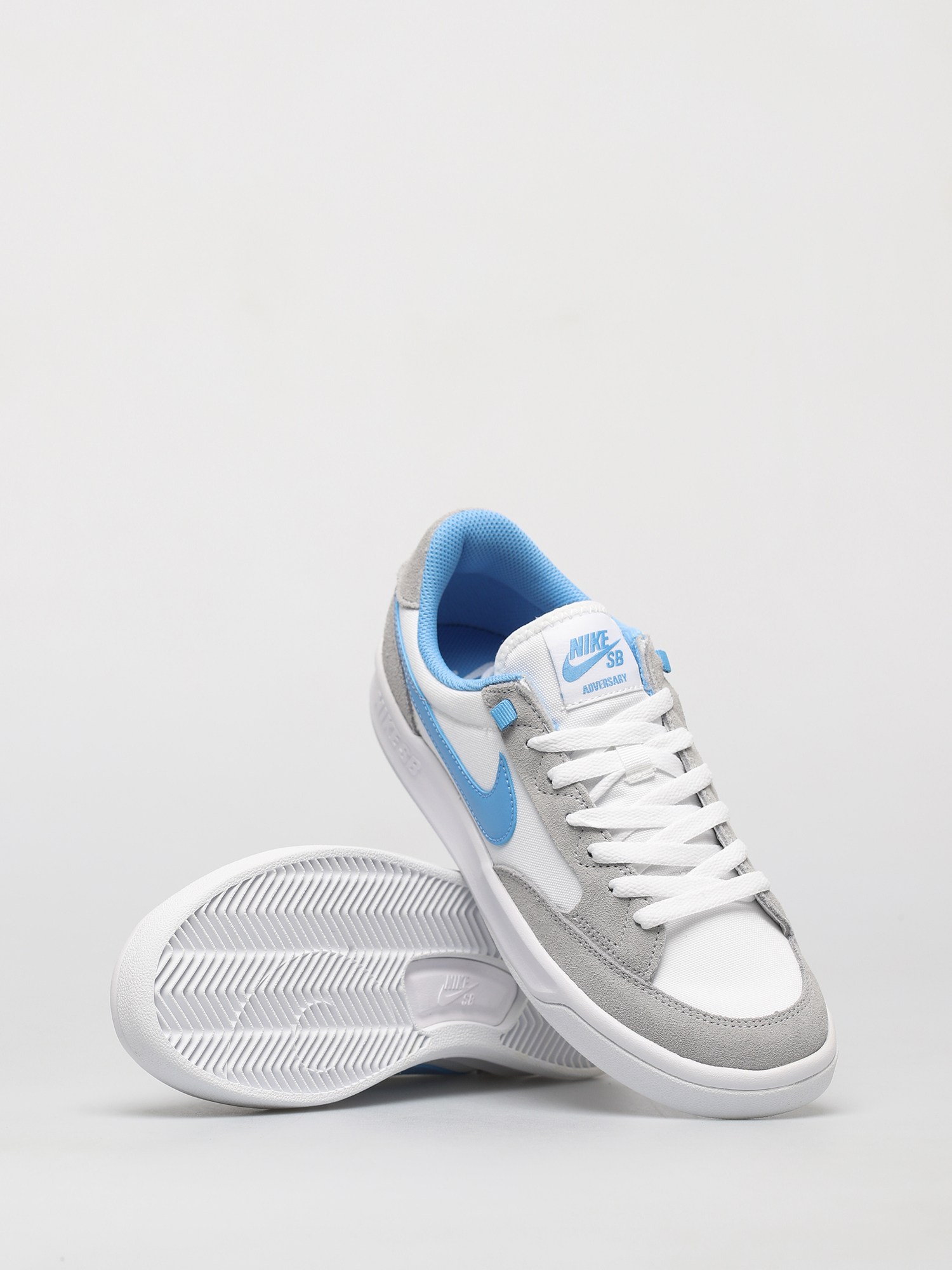 nike sb adversary premium wolf gray & university blue shoes