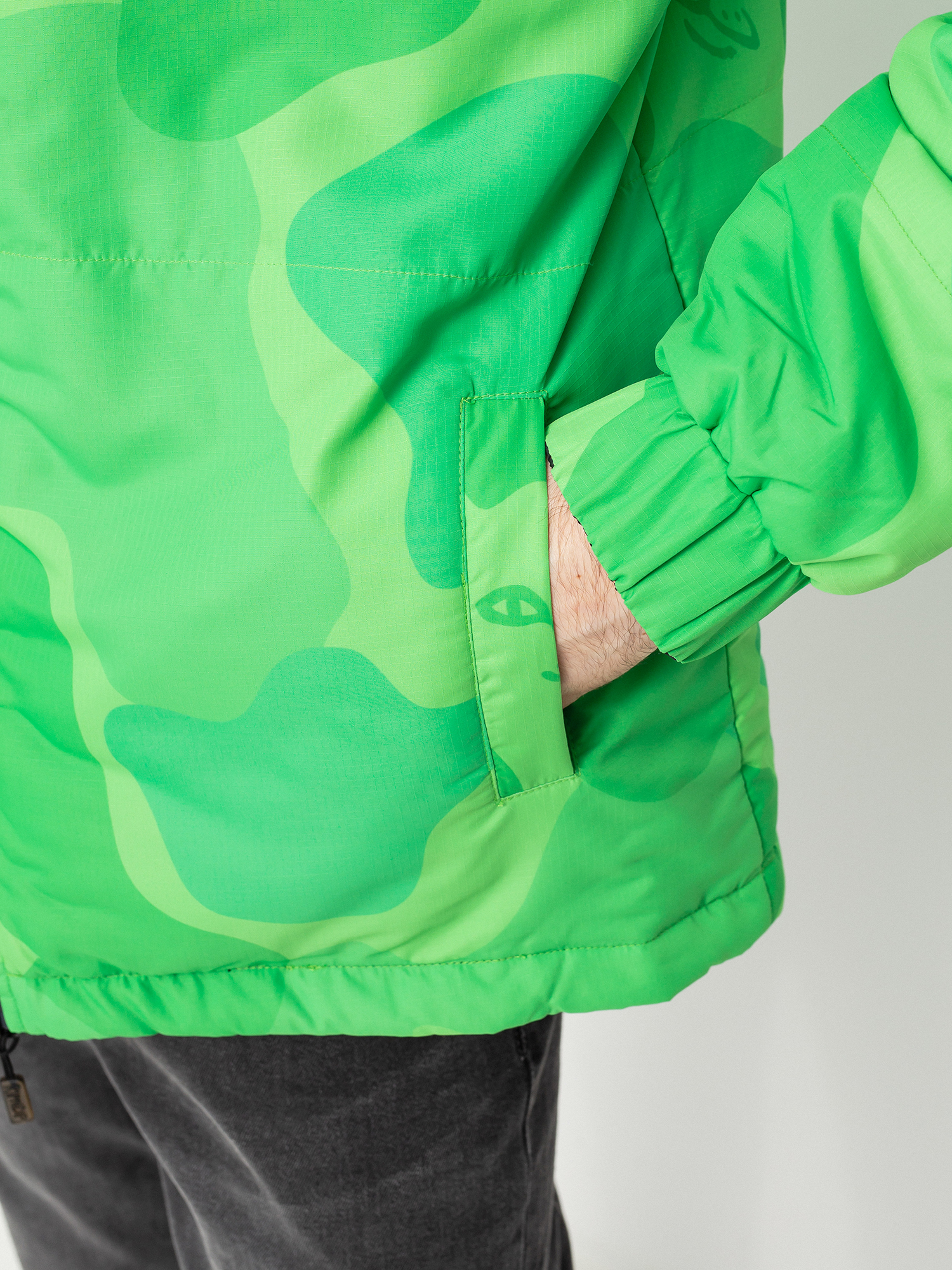 Kurtka RipNDip Neo Nerm Reversible Field Puffer (black/tonal green)
