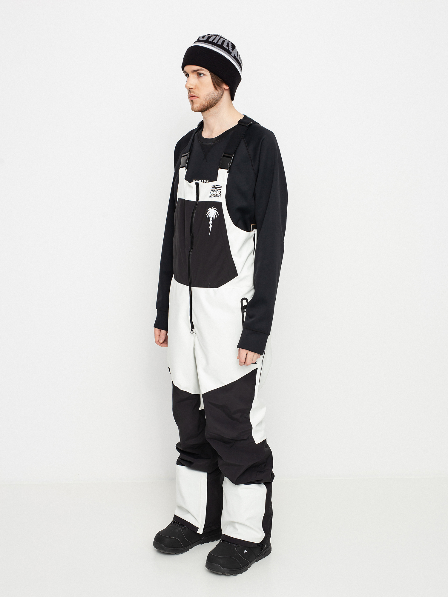 Męskie Spodnie snowboardowe ThirtyTwo Spring Break Powder Bib (white)