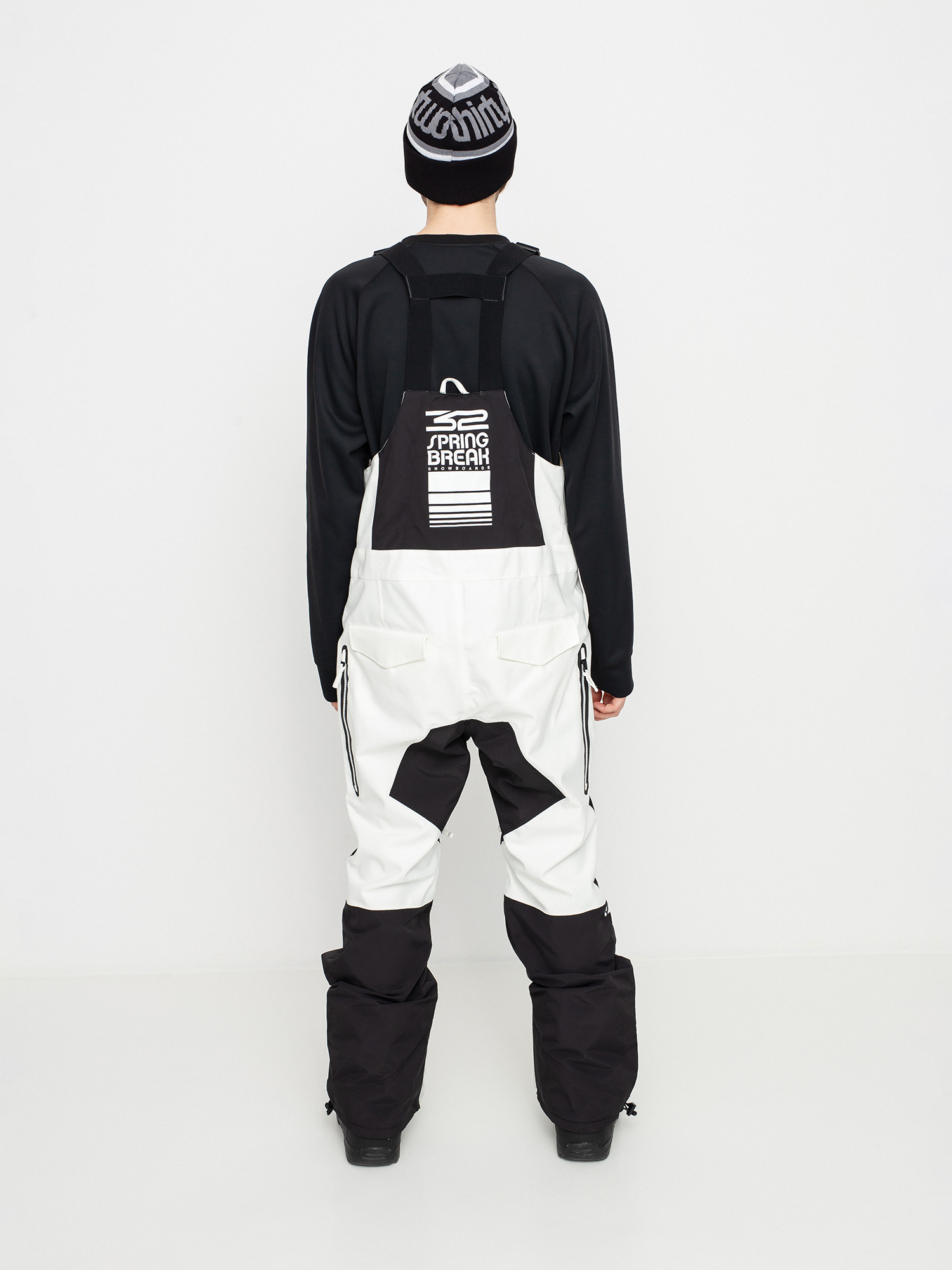 Męskie Spodnie snowboardowe ThirtyTwo Spring Break Powder Bib (white)