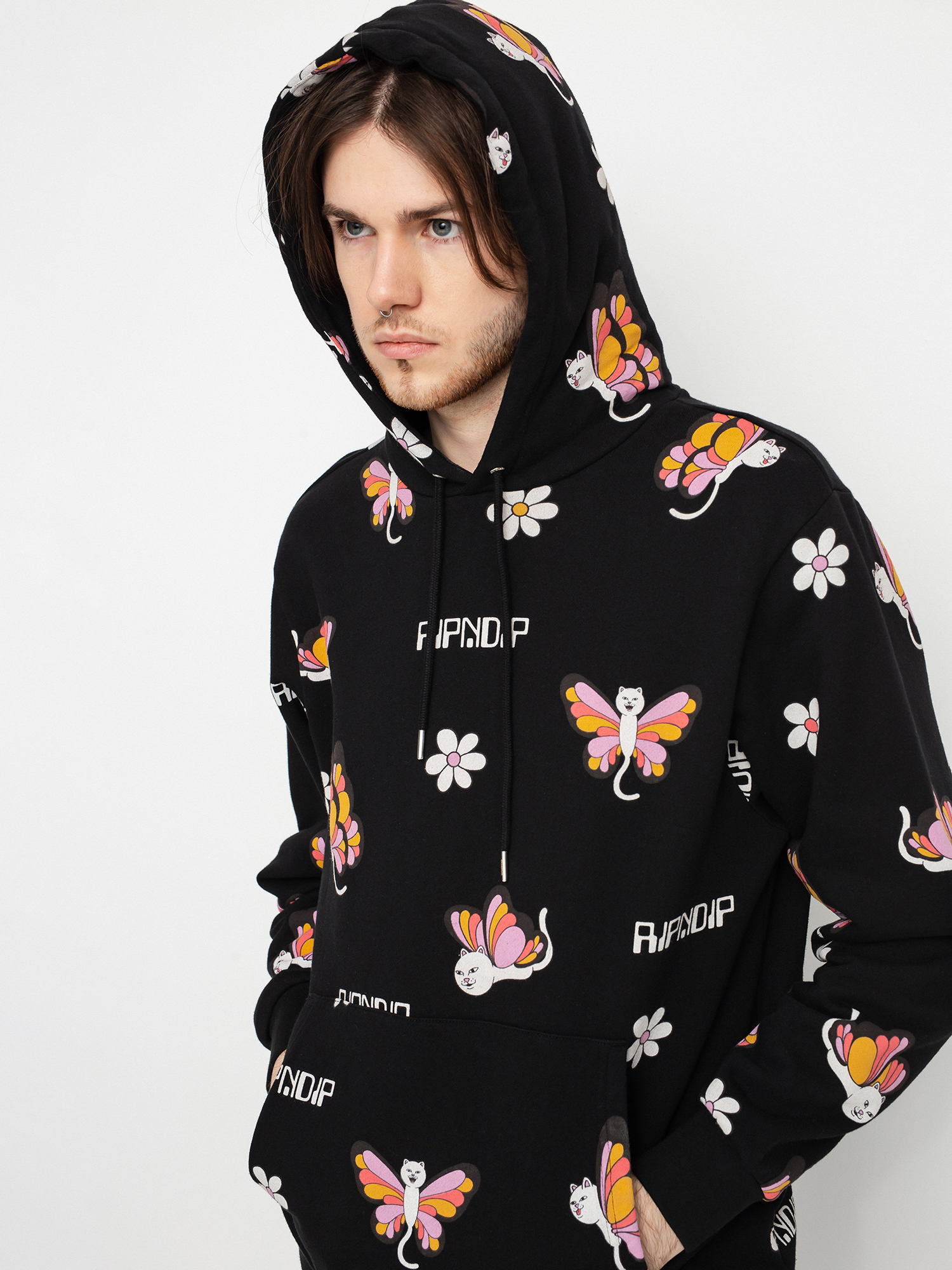 Bluza z kapturem RipNDip Butterfly HD (black)