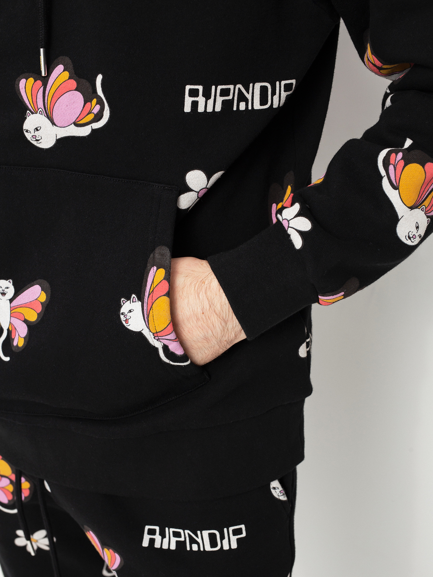 Bluza z kapturem RipNDip Butterfly HD (black)